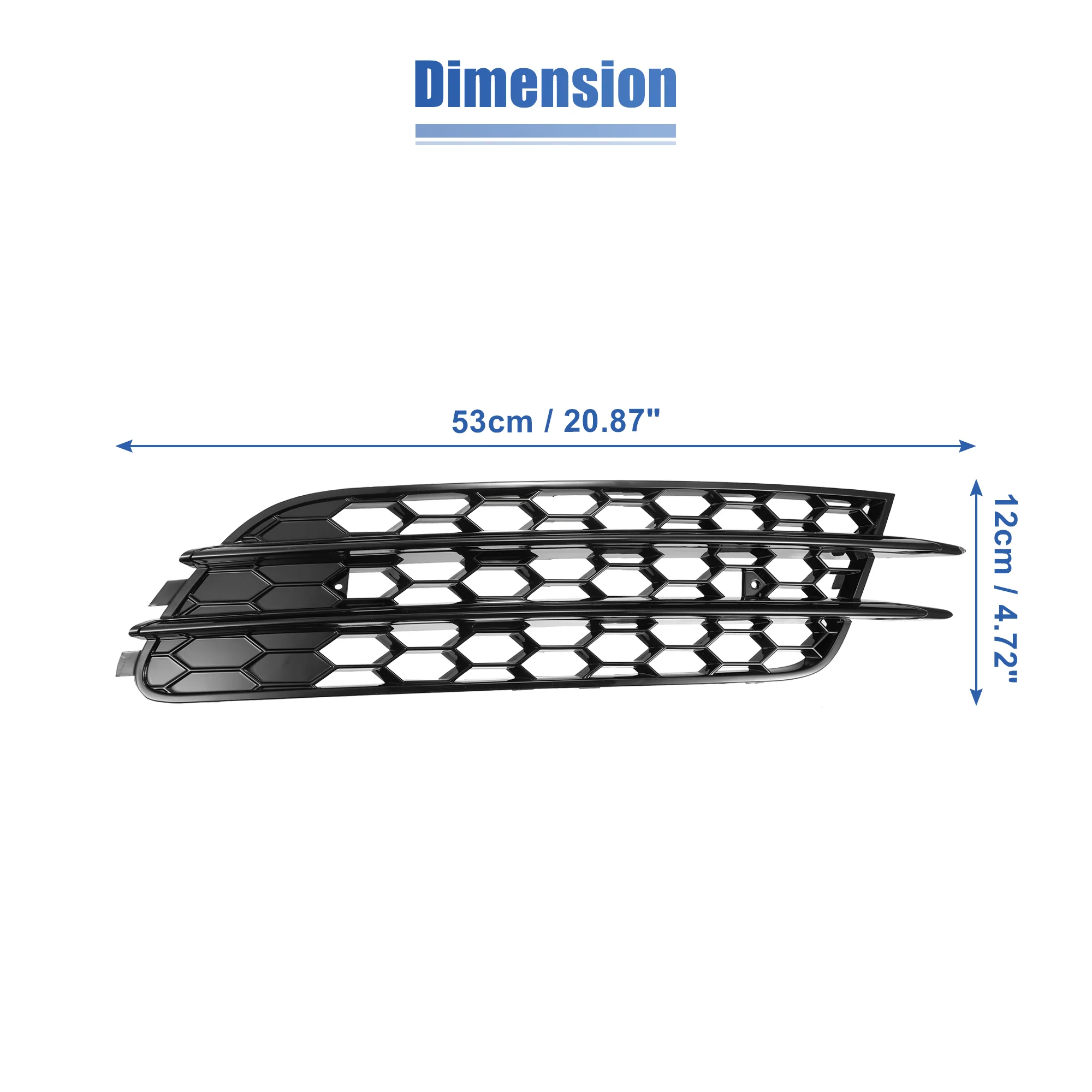 Pair Front Fog Light Mesh Grille Honeycomb Type Grill Cover for Audi A6 C7 2012-2015 4G0807682 4G0807681 - Image 6