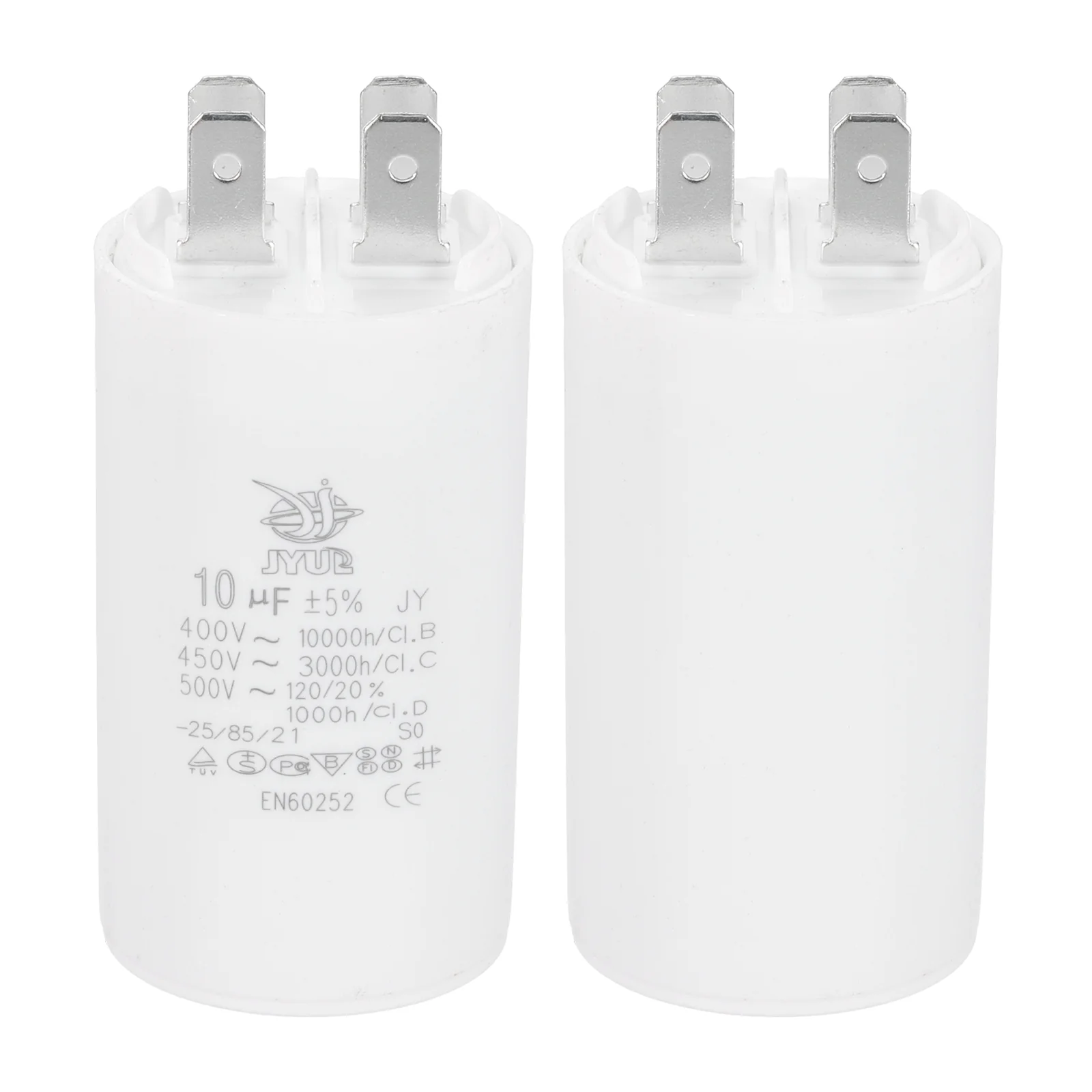 CBB60 10uF Run Capacitor,1 Pcs AC450V 4 Pin Double Insert with Sheath Spring - Image 3