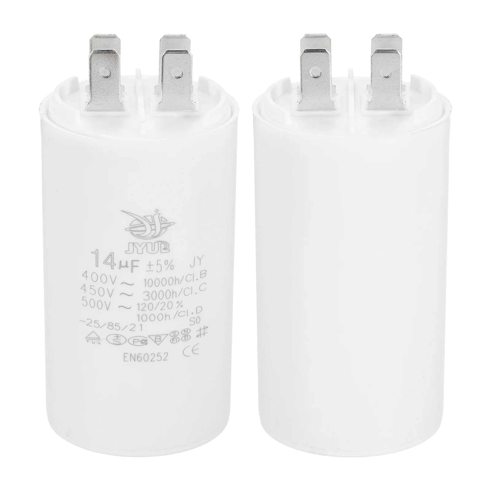 CBB60 14uF Run Capacitor,1 Pcs AC450V 4 Pin Double Insert with Sheath Spring - Image 3