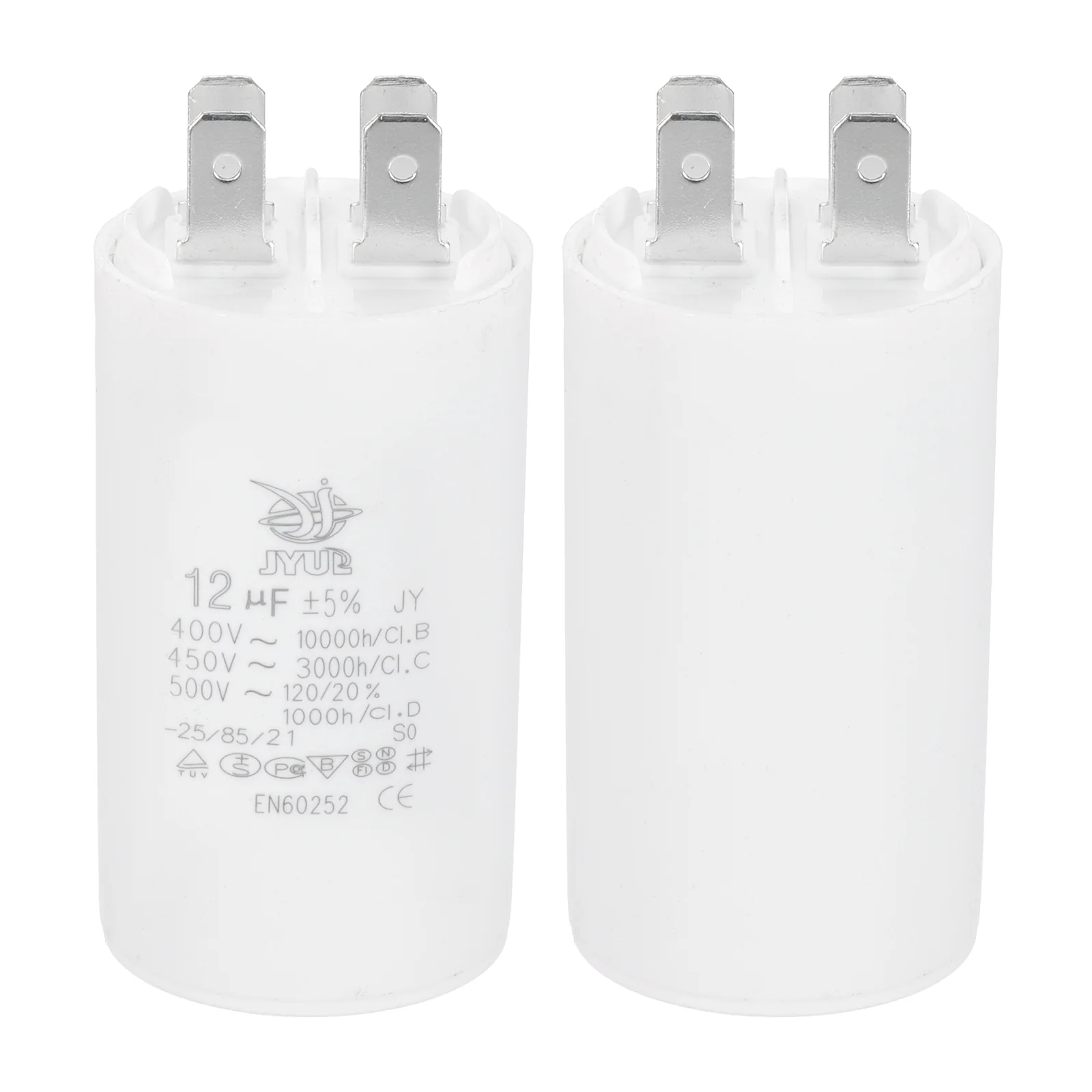 CBB60 12uF Run Capacitor,1 Pcs AC450V 4 Pin Double Insert with Sheath Spring - Image 3