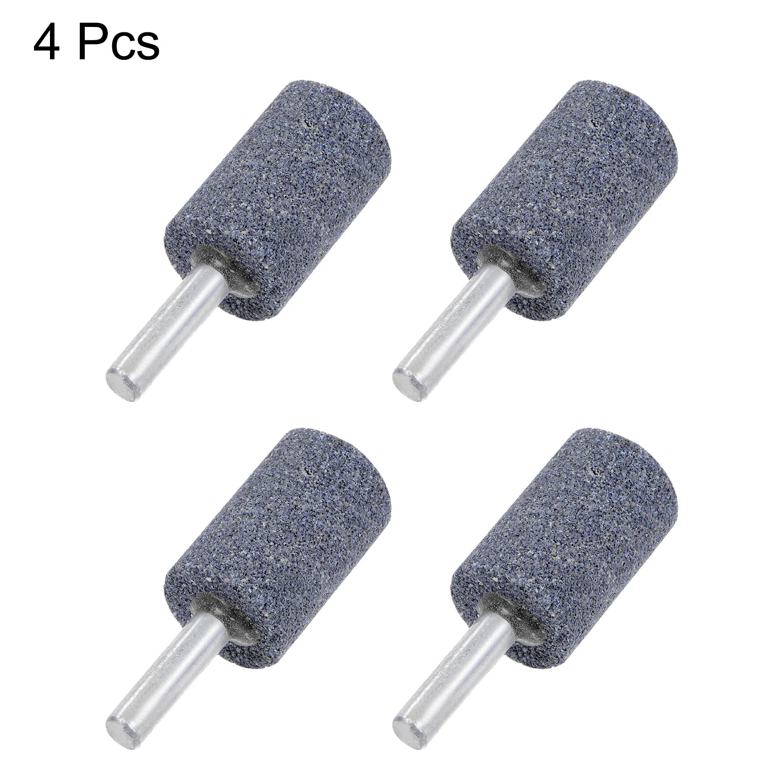 Uxcell 4pcs Abrasive Mounted Stone 1/4" Shank 0.8" Cylindrical Corundum Grinding Head - Image 4