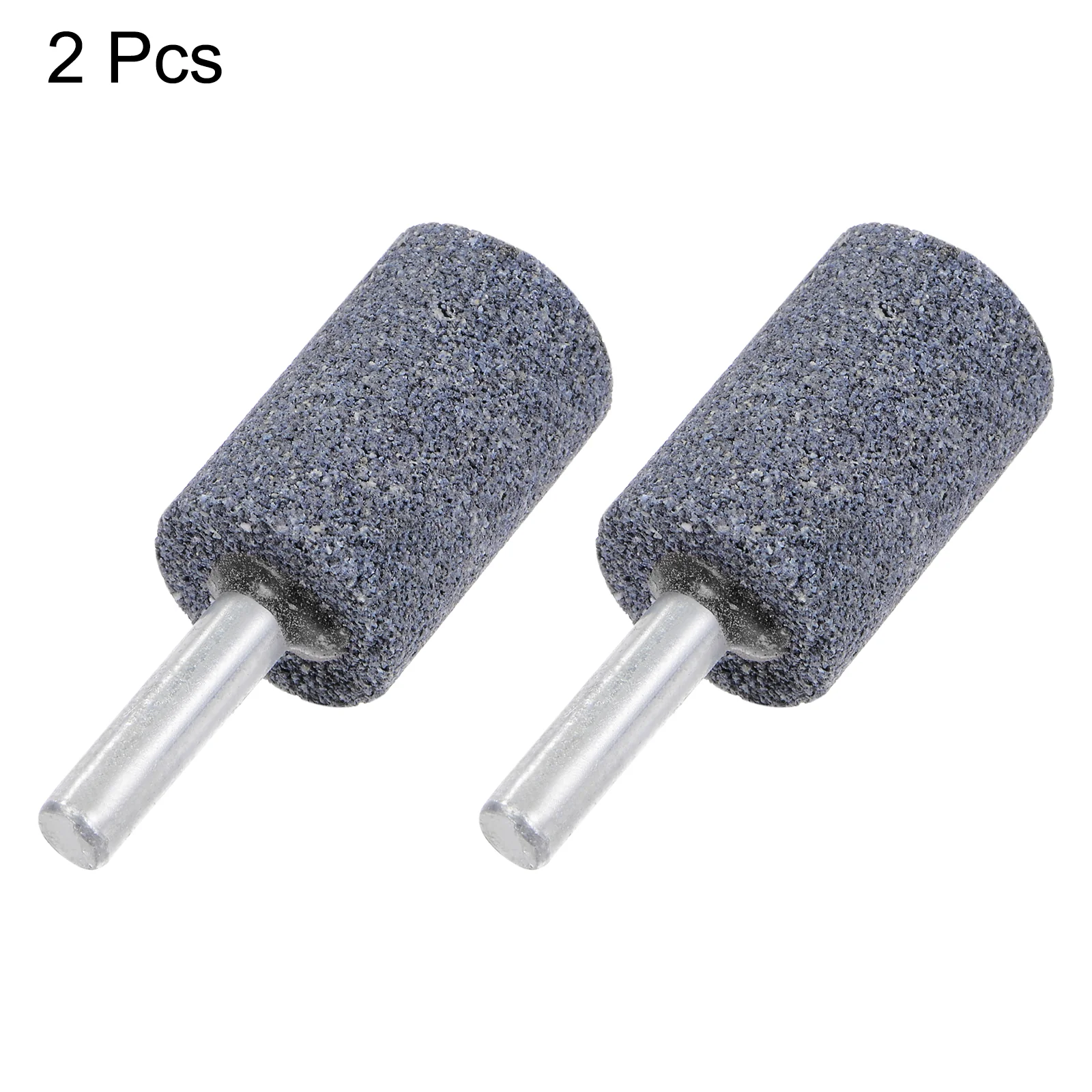 Uxcell 2pcs Abrasive Mounted Stone 1/4" Shank 0.8" Cylindrical Corundum Grinding Head - Image 4