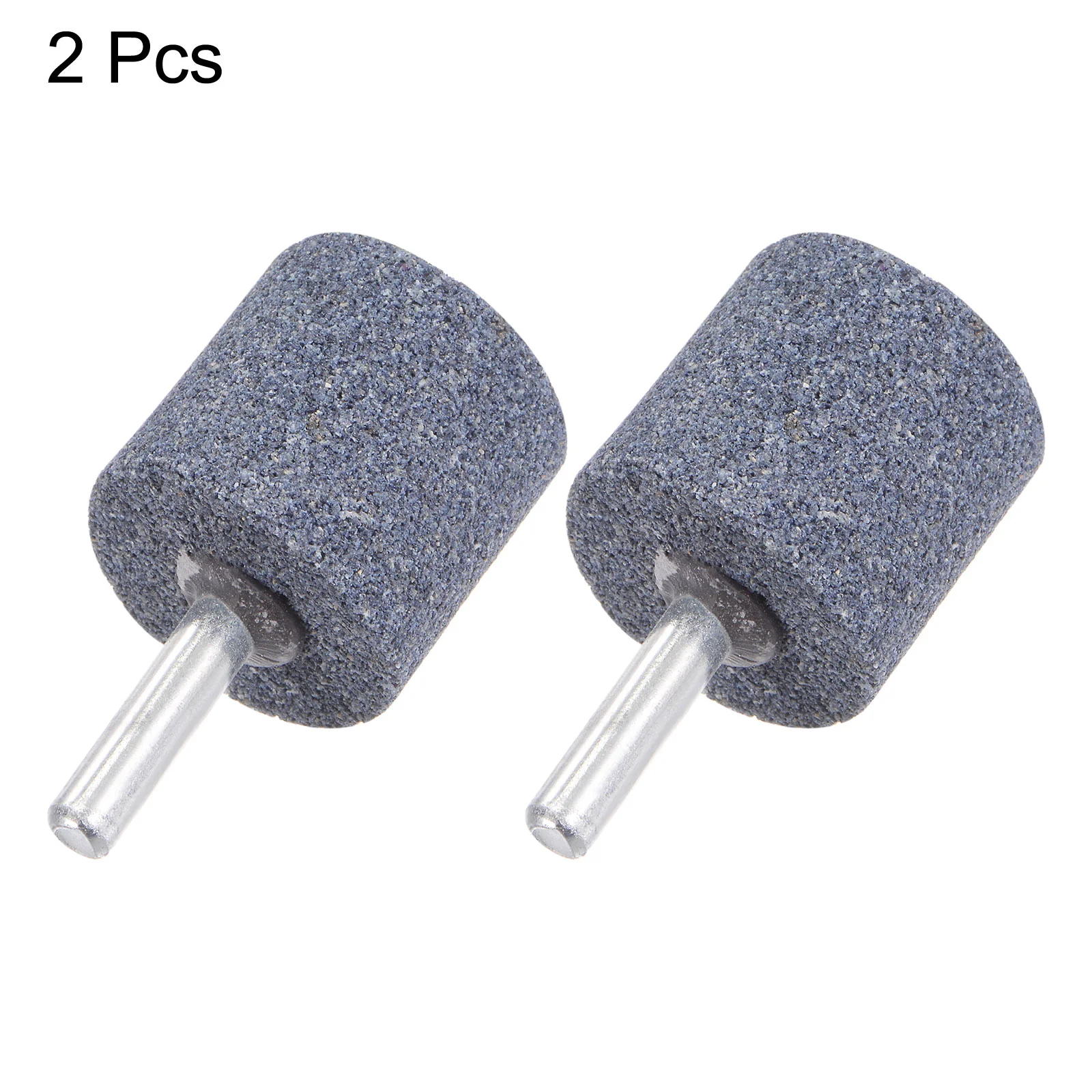 Uxcell 2pcs Abrasive Mounted Stone 1/4" Shank 1.18" Cylindrical Corundum Grinding Head - Image 4