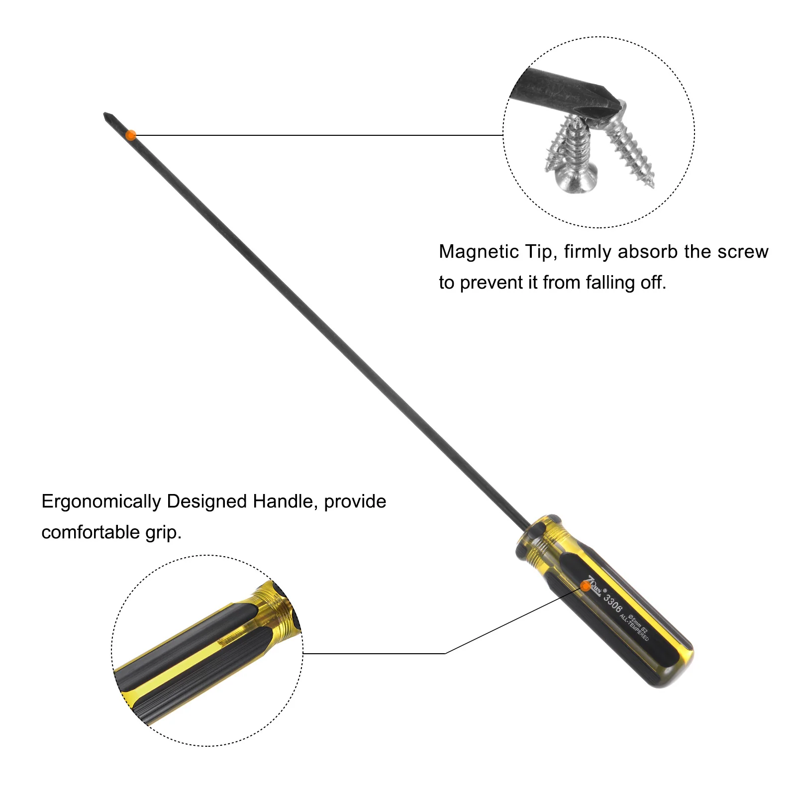 Long Phillips Screwdriver Shank CR-V Cross Head Magnetic Screwdrivers for Industry Automobile Repair - Image 4