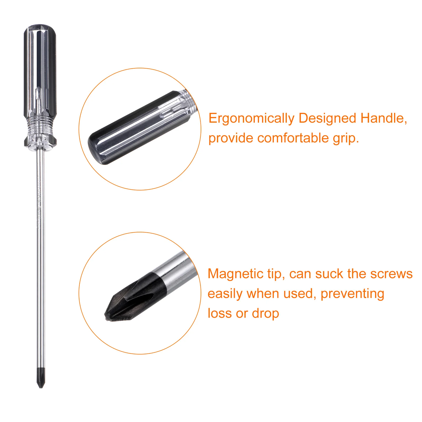Magnetic Phillips Screwdriver Carbon Steel Cross Head Screw Driver with Non-slip Handle for Appliances Improvement - Image 14