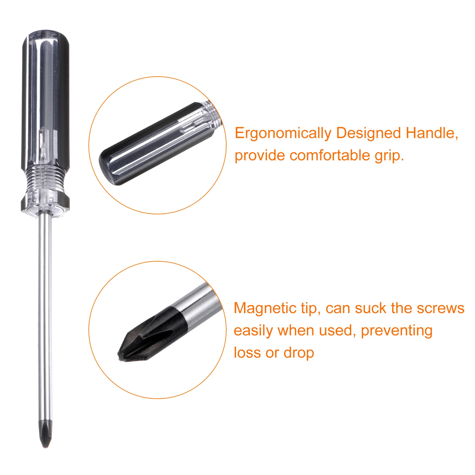 Magnetic Phillips Screwdriver Carbon Steel Cross Head Screw Driver with Non-slip Handle for Appliances Improvement - Image 19