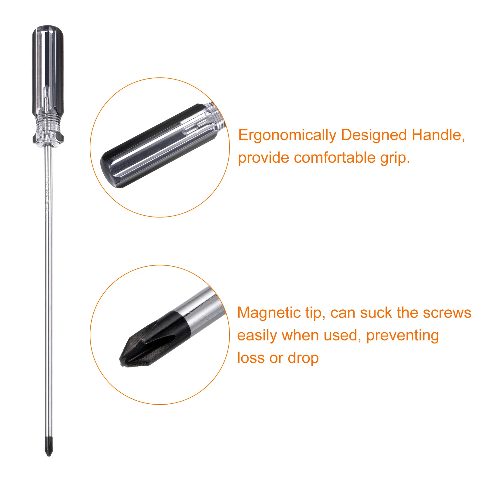 Magnetic Phillips Screwdriver Carbon Steel Cross Head Screw Driver with Non-slip Handle for Appliances Improvement - Image 24