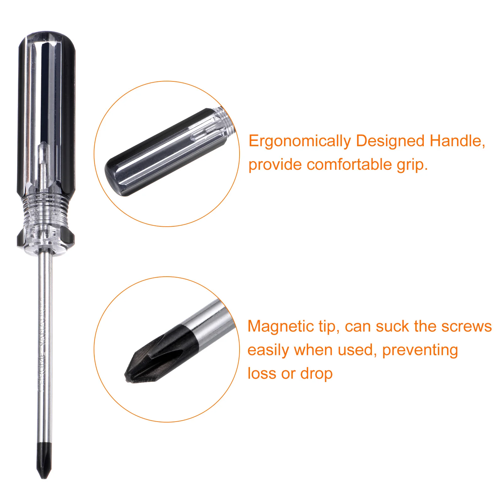 Magnetic Phillips Screwdriver Carbon Steel Cross Head Screw Driver with Non-slip Handle for Appliances Improvement - Image 29