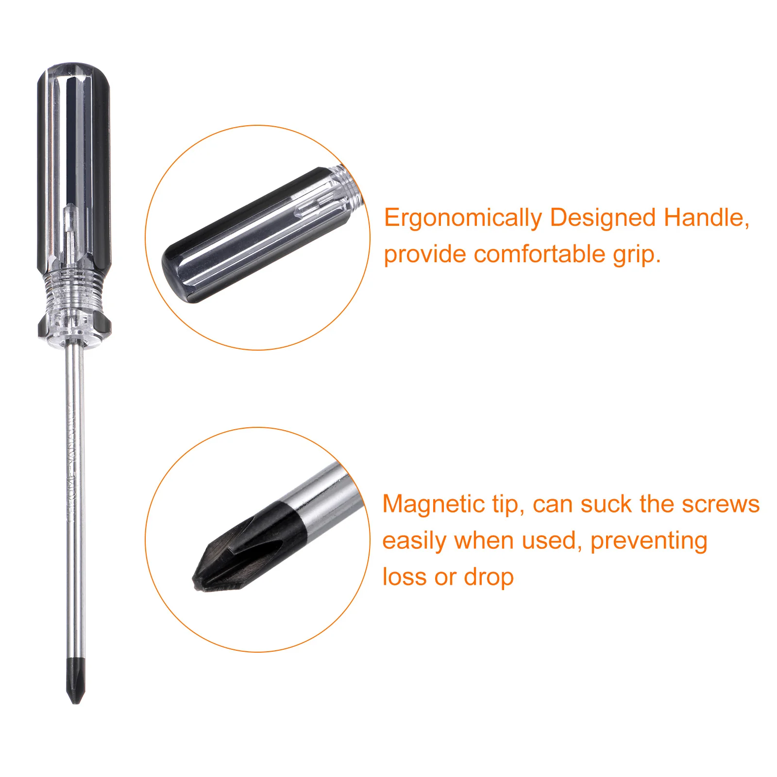 Magnetic Phillips Screwdriver Carbon Steel Cross Head Screw Driver with Non-slip Handle for Appliances Improvement - Image 9
