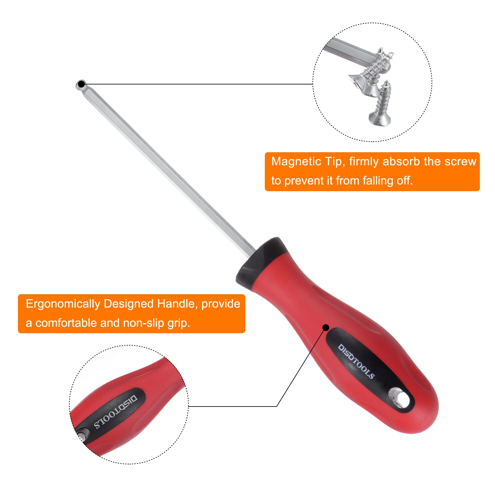 Ball Head Hex Screwdriver Magnetic Ball End Hexagonal Precision Screw Driver Hex Wrench - Image 5