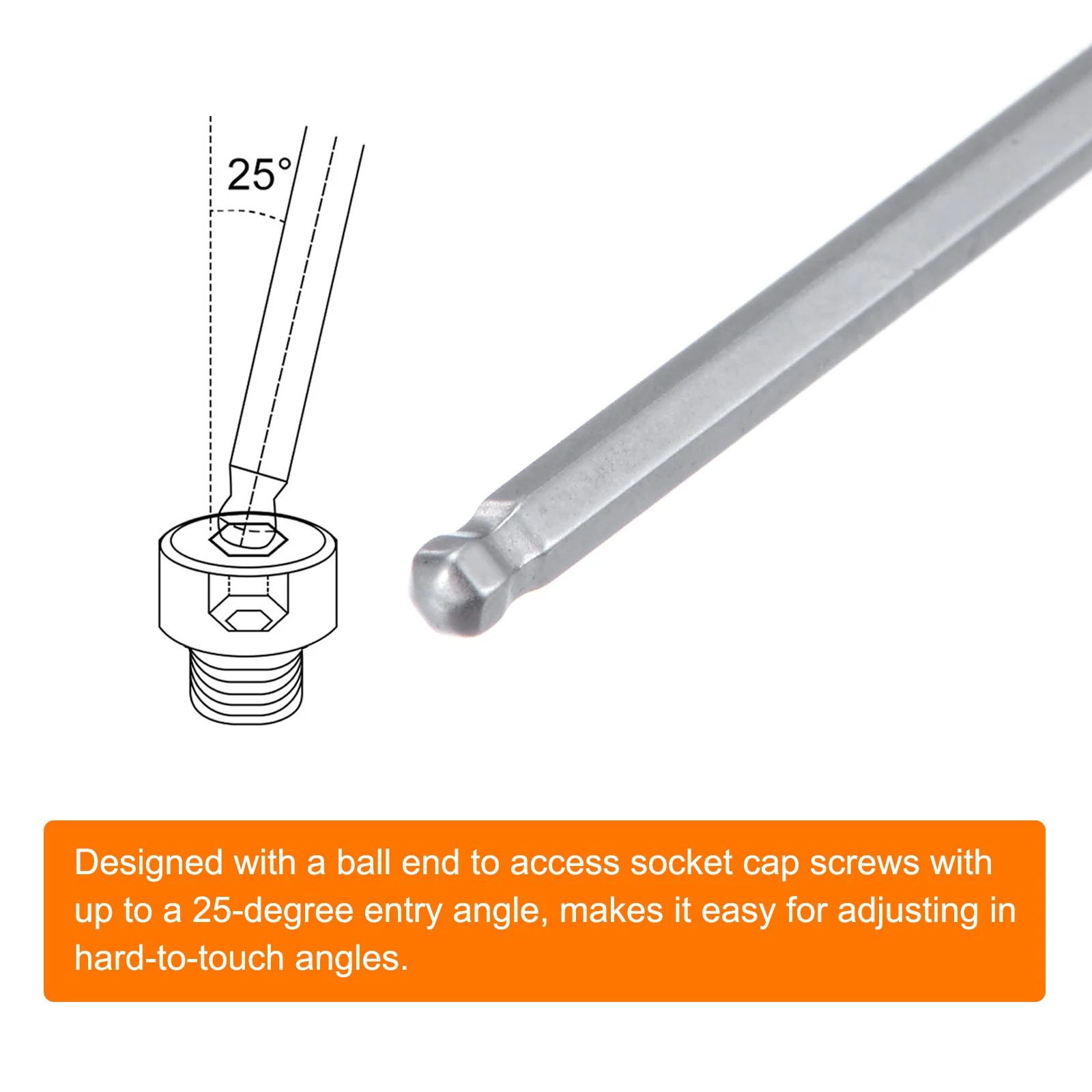 Ball Head Hex Screwdriver Magnetic Ball End Hexagonal Precision Screw Driver Hex Design Wrench - Image 10