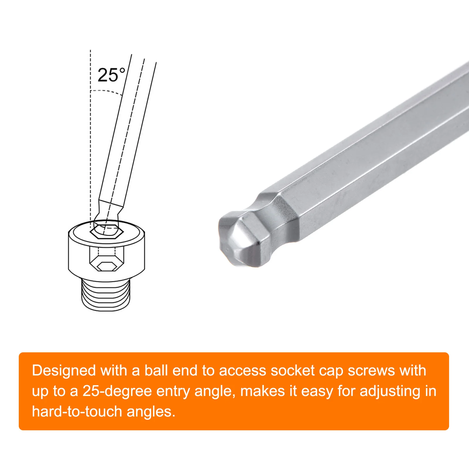 Ball Head Hex Screwdriver Magnetic Ball End Hexagonal Precision Screw Driver Hex Design Wrench - Image 16