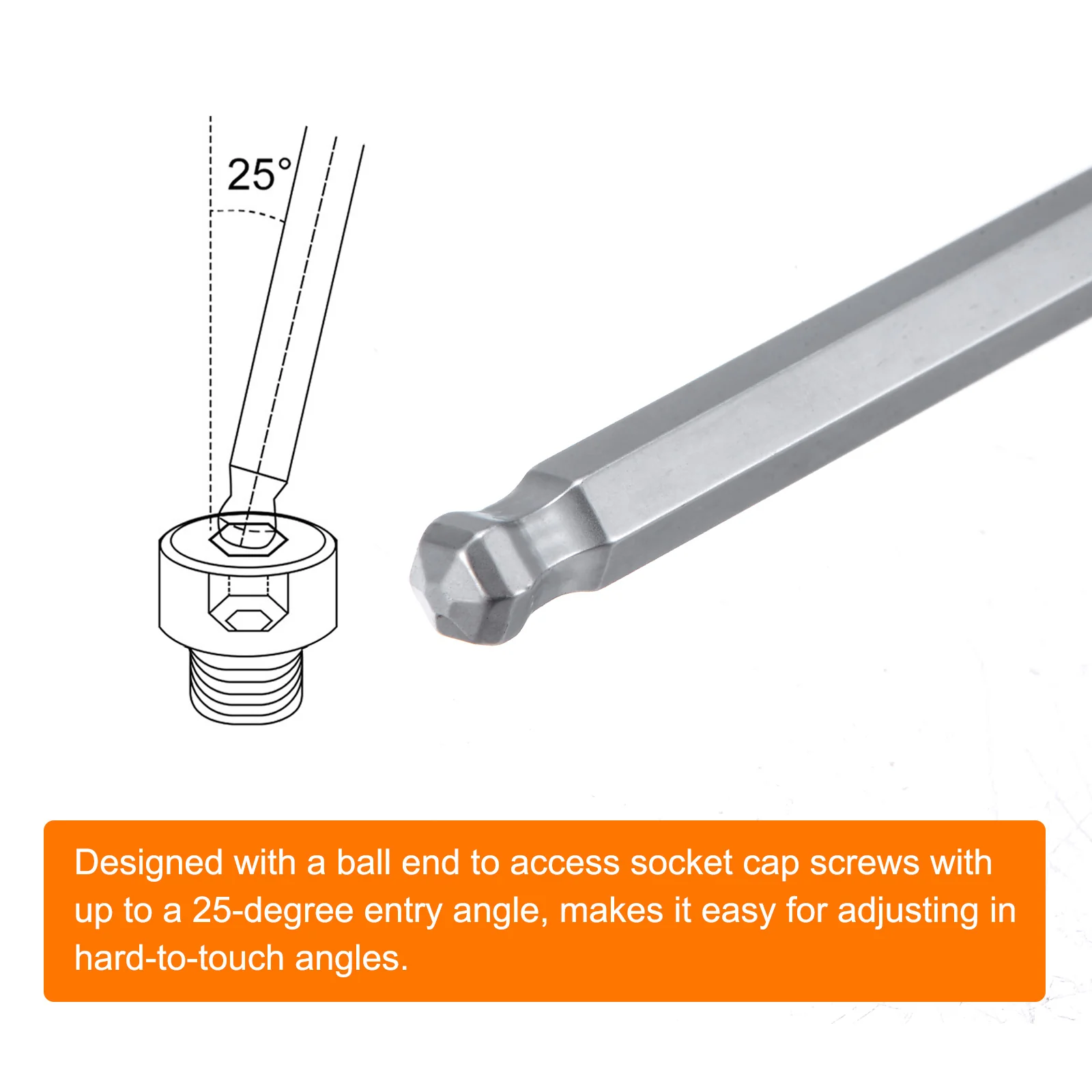 Ball Head Hex Screwdriver Magnetic Ball End Hexagonal Precision Screw Driver Hex Design Wrench - Image 22