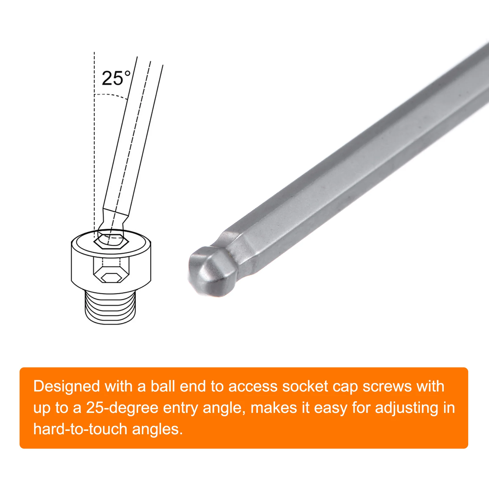 Ball Head Hex Screwdriver Magnetic Ball End Hexagonal Precision Screw Driver Hex Design Wrench - Image 28