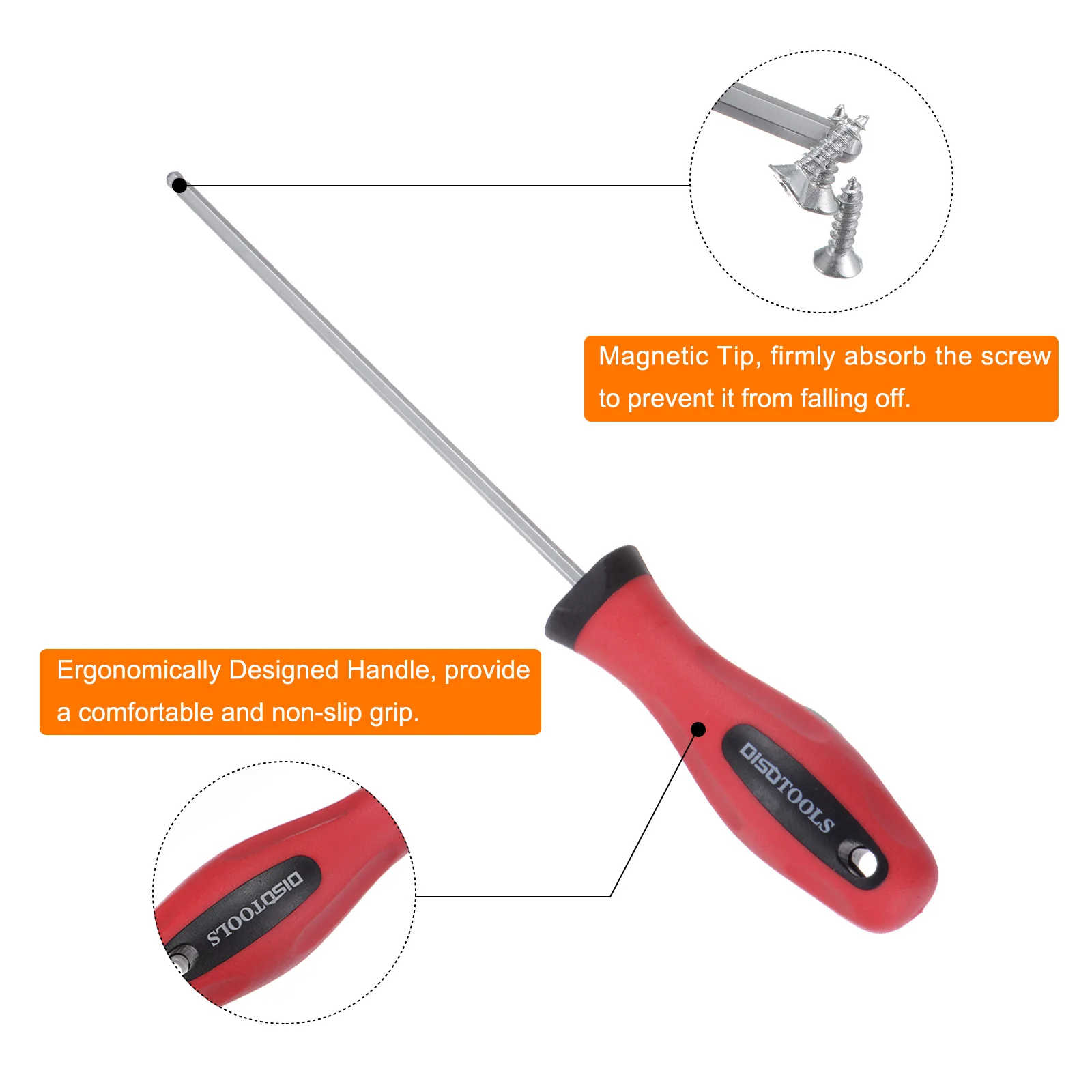 Ball Head Hex Screwdriver Magnetic Ball End Hexagonal Precision Screw Driver Hex Design Wrench - Image 29