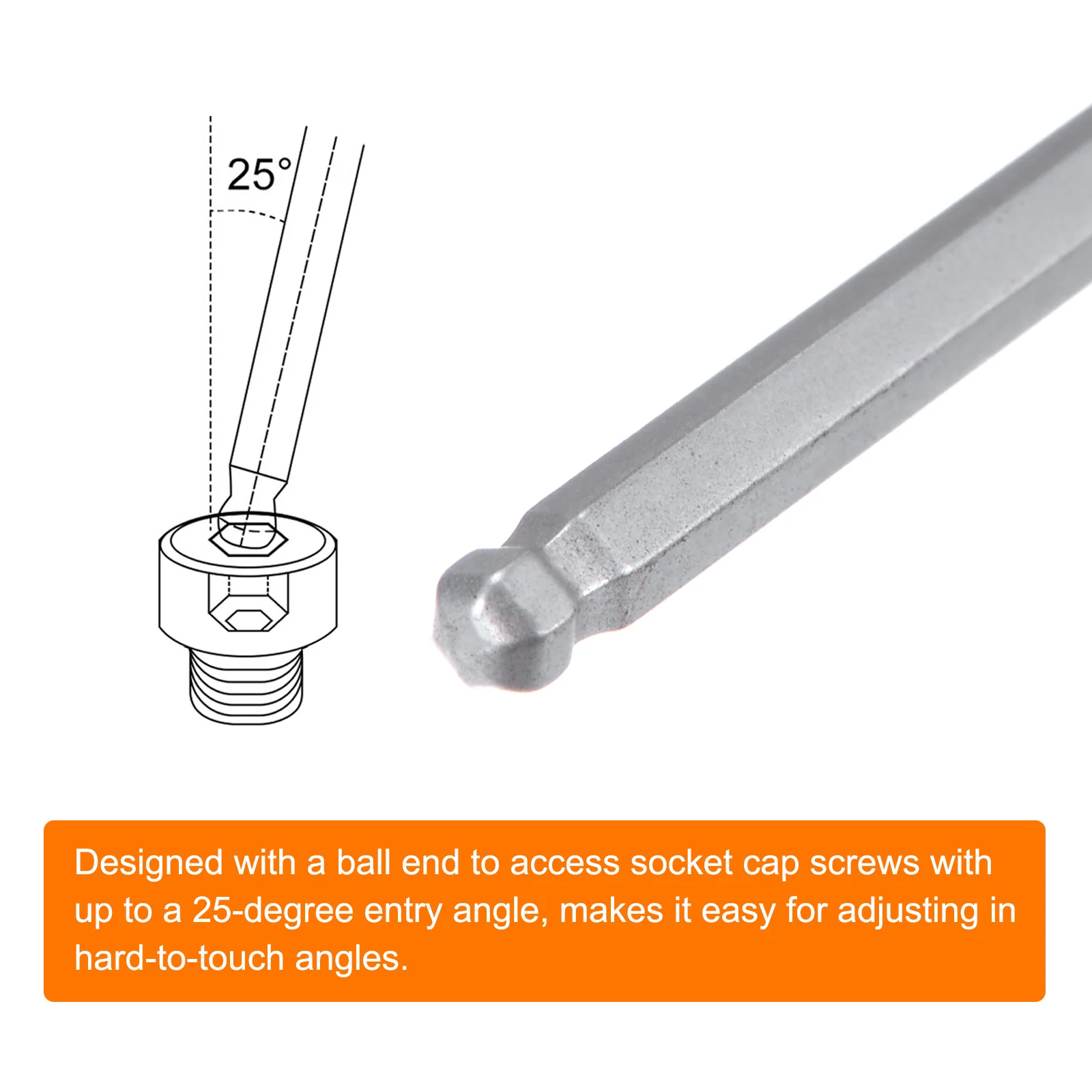 Ball Head Hex Screwdriver Magnetic Ball End Hexagonal Precision Screw Driver Hex Design Wrench - Image 34