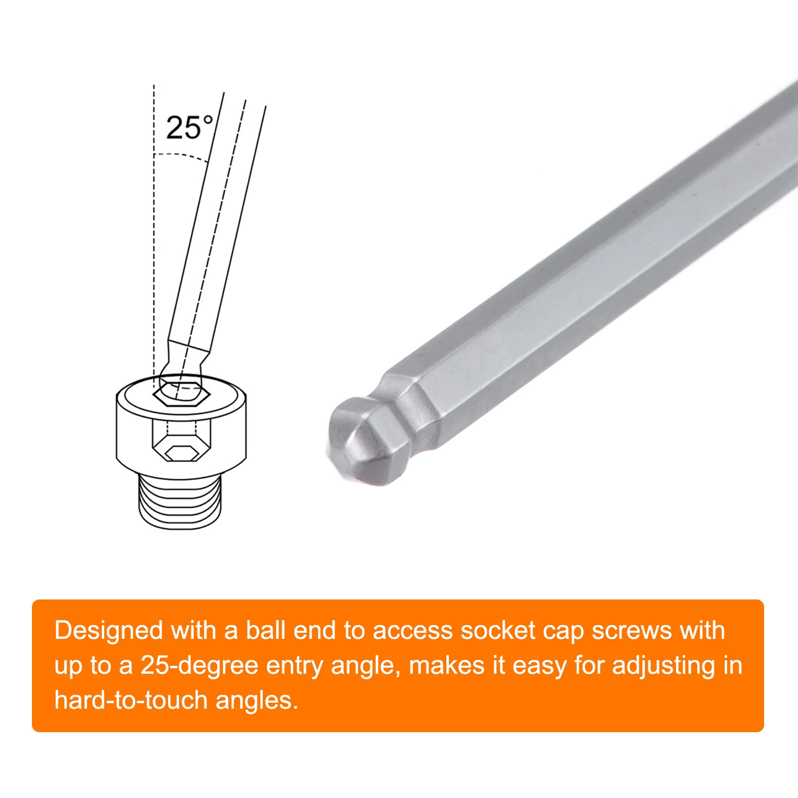 Ball Head Hex Screwdriver Magnetic Ball End Hexagonal Precision Screw Driver Hex Design Wrench - Image 40
