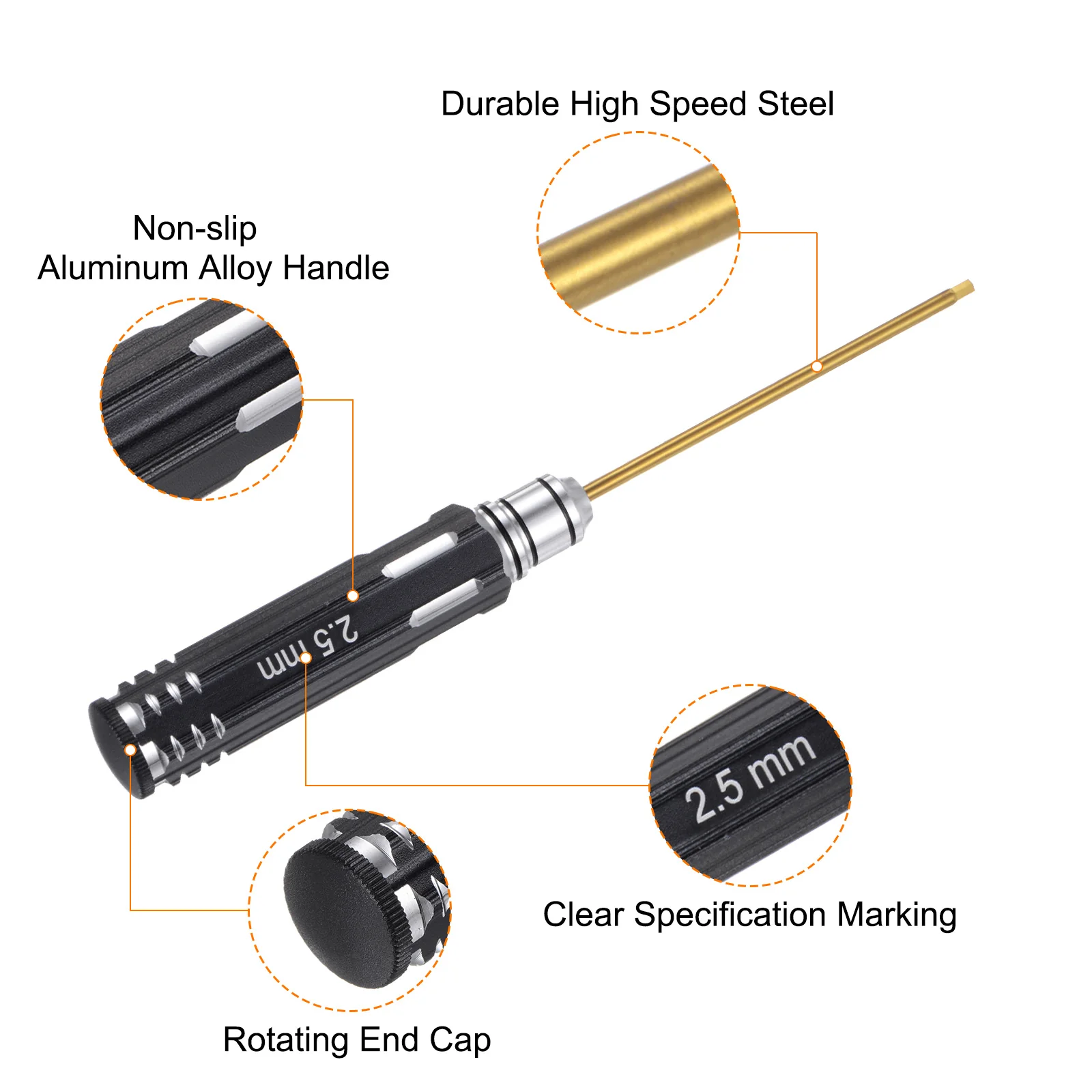 RC Hex Screwdriver Titanium Hexagon Screwdrivers Wrench RC Hex Driver Repair Tool for Models Car Helicopter Boat - Image 4