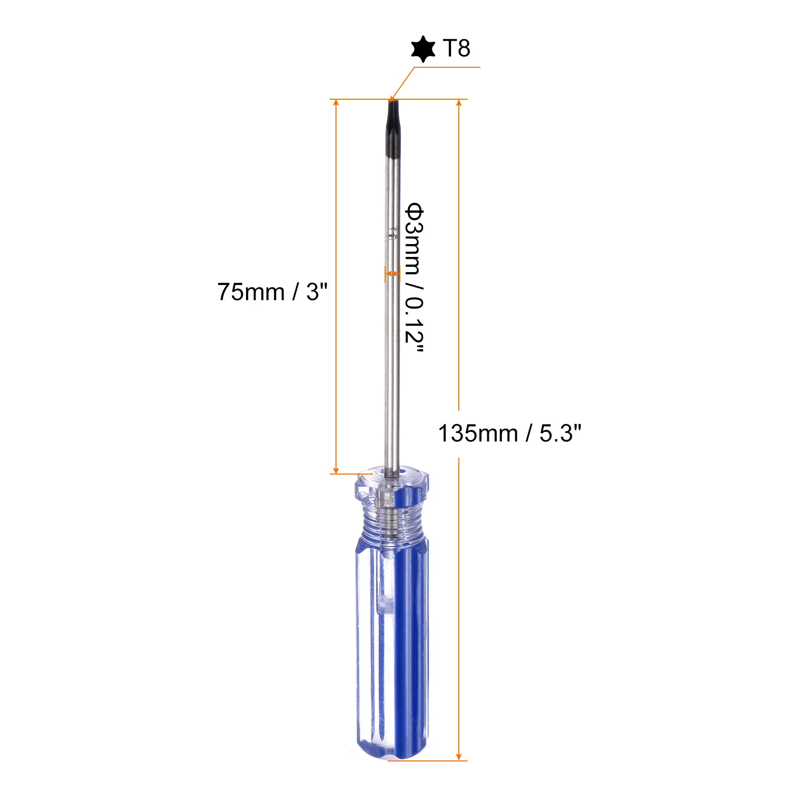 Magnetic Torx Screwdriver Carbon Steel Star 6 Point Head Screw Driver with Non-slip Handle for Appliances Repair Improvement - Image 17