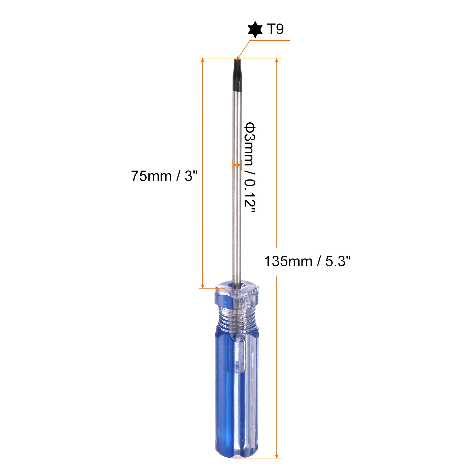 Magnetic Torx Screwdriver Carbon Steel Star 6 Point Head Screw Driver with Non-slip Handle for Appliances Repair Improvement - Image 7