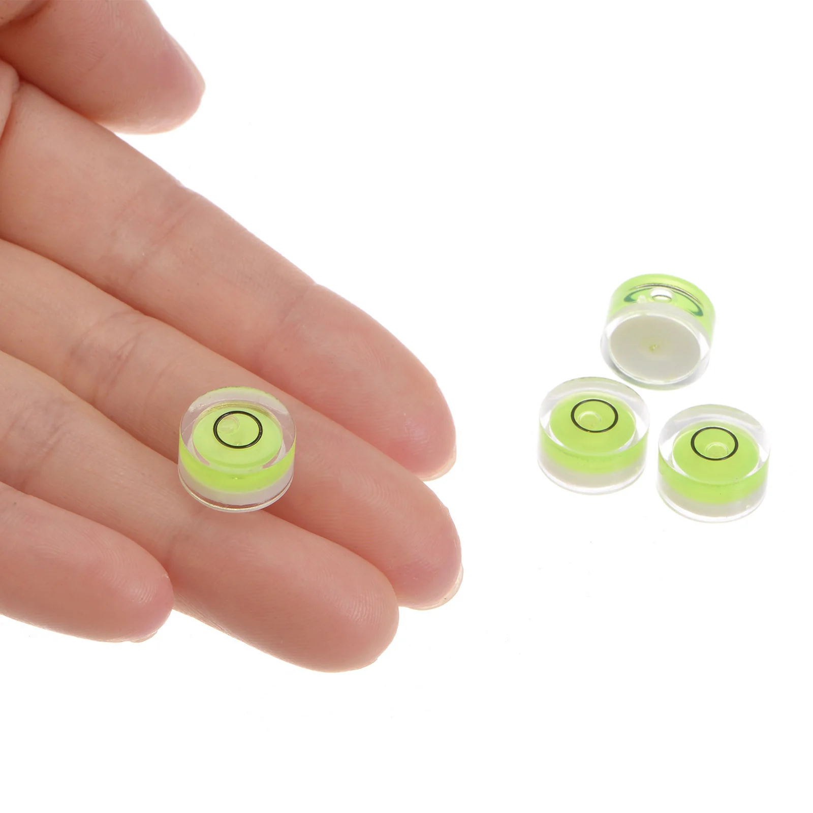 Round Bubble Level 12x6mm Mini Circular Bullseye Spirit Levels, Lime - Image 4