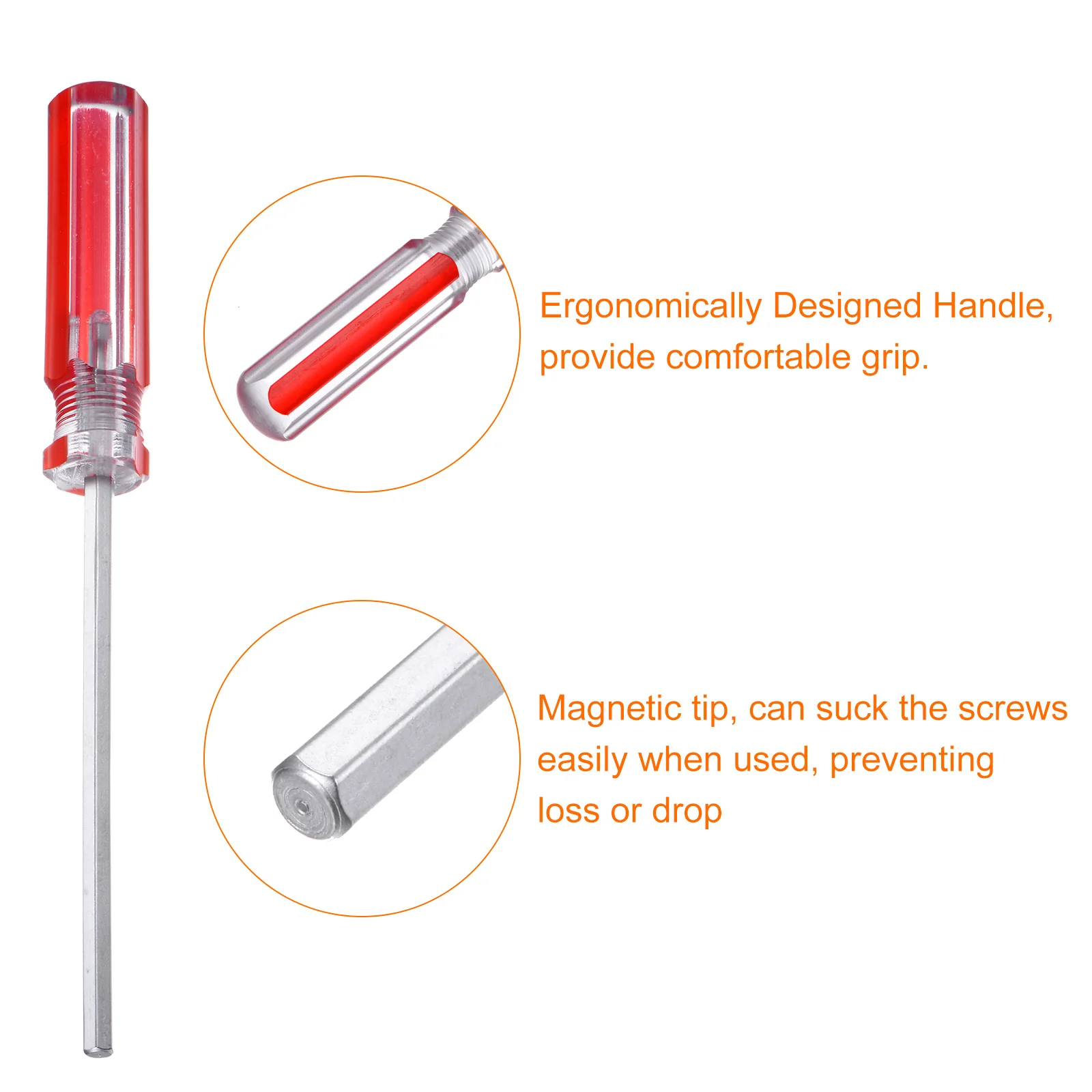 Magnetic Hex Screwdriver Carbon Steel Hexagonal Head Screw Driver with Non-slip Handle for Appliances Improvement - Image 14