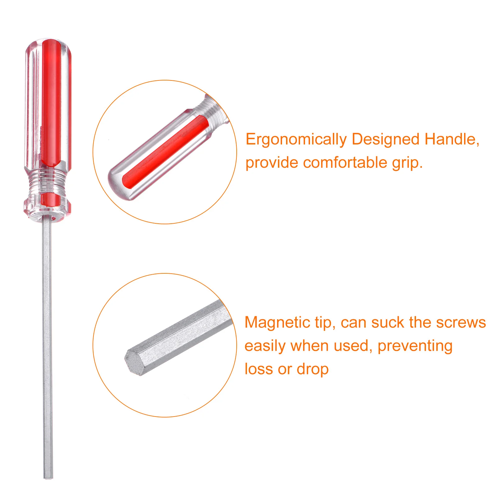 Magnetic Hex Screwdriver Carbon Steel Hexagonal Head Screw Driver with Non-slip Handle for Appliances Improvement - Image 24