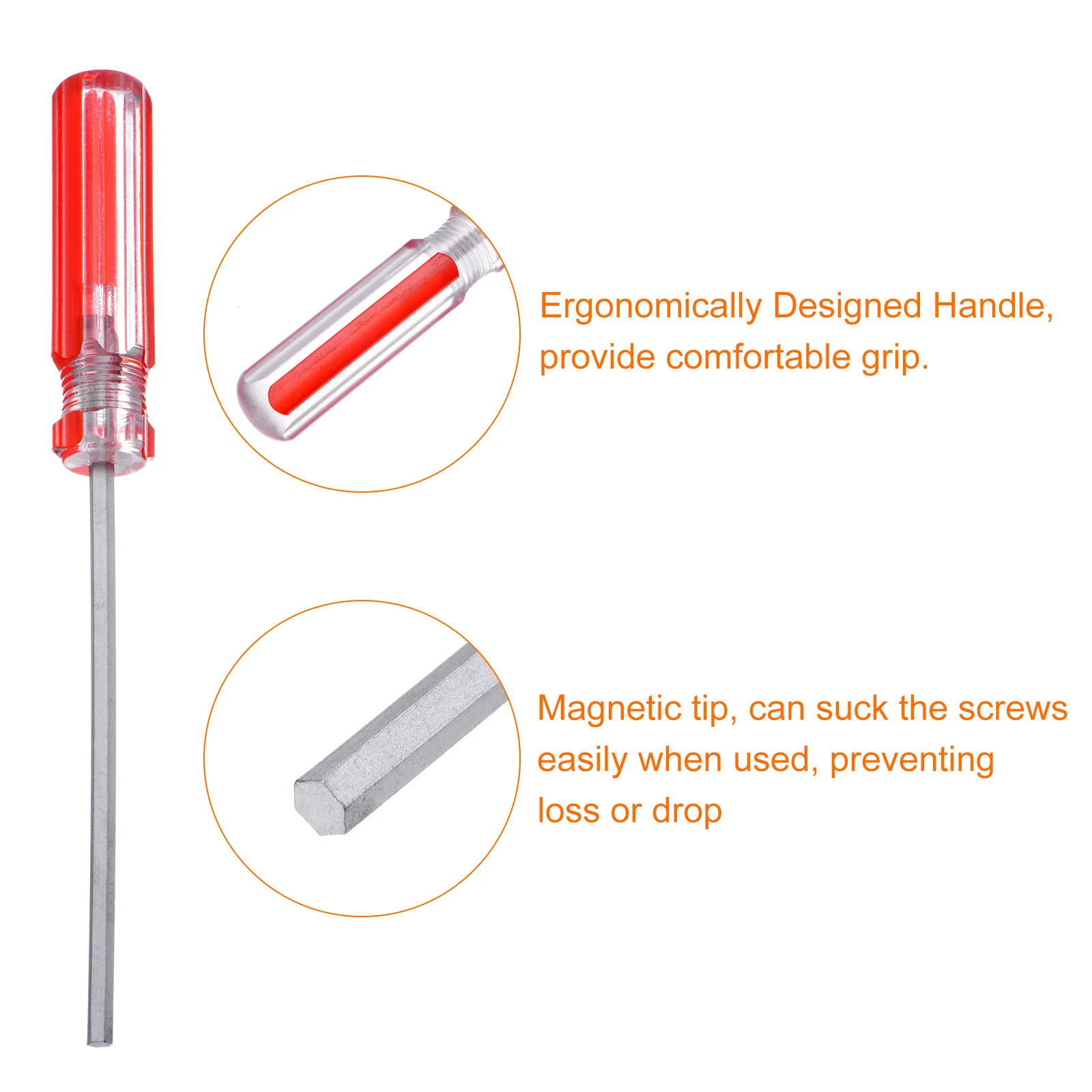 Magnetic Hex Screwdriver Carbon Steel Hexagonal Head Screw Driver with Non-slip Handle for Appliances Improvement - Image 29