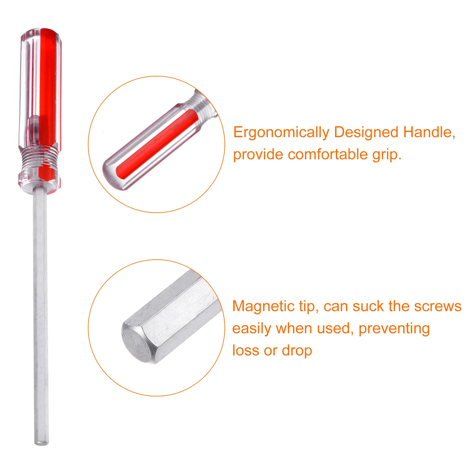 Magnetic Hex Screwdriver Carbon Steel Hexagonal Head Screw Driver with Non-slip Handle for Appliances Improvement - Image 34