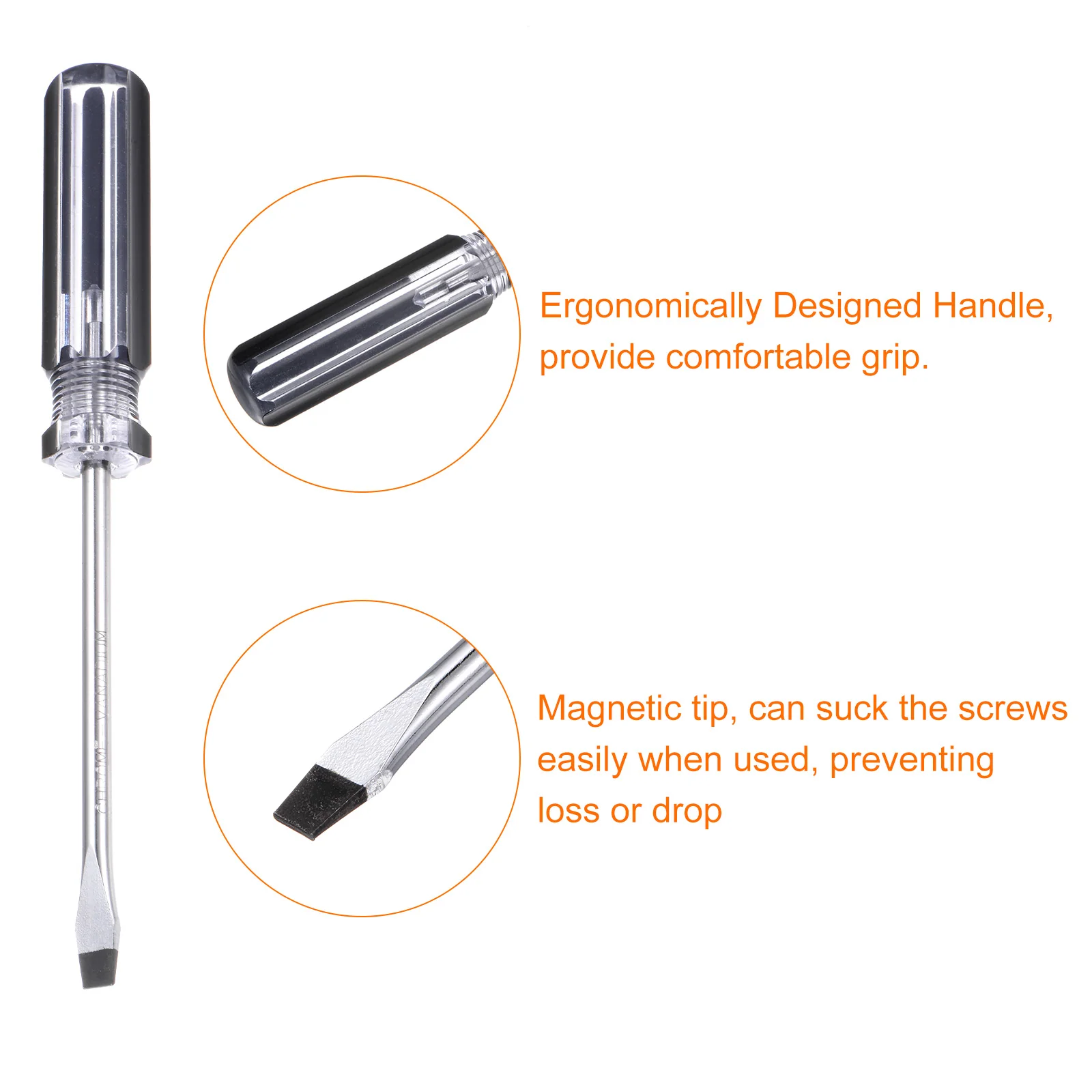 Magnetic Slotted Screwdriver Carbon Steel Flat Head Screw Driver with Non-slip Handle for Appliances Repair Improvement - Image 19