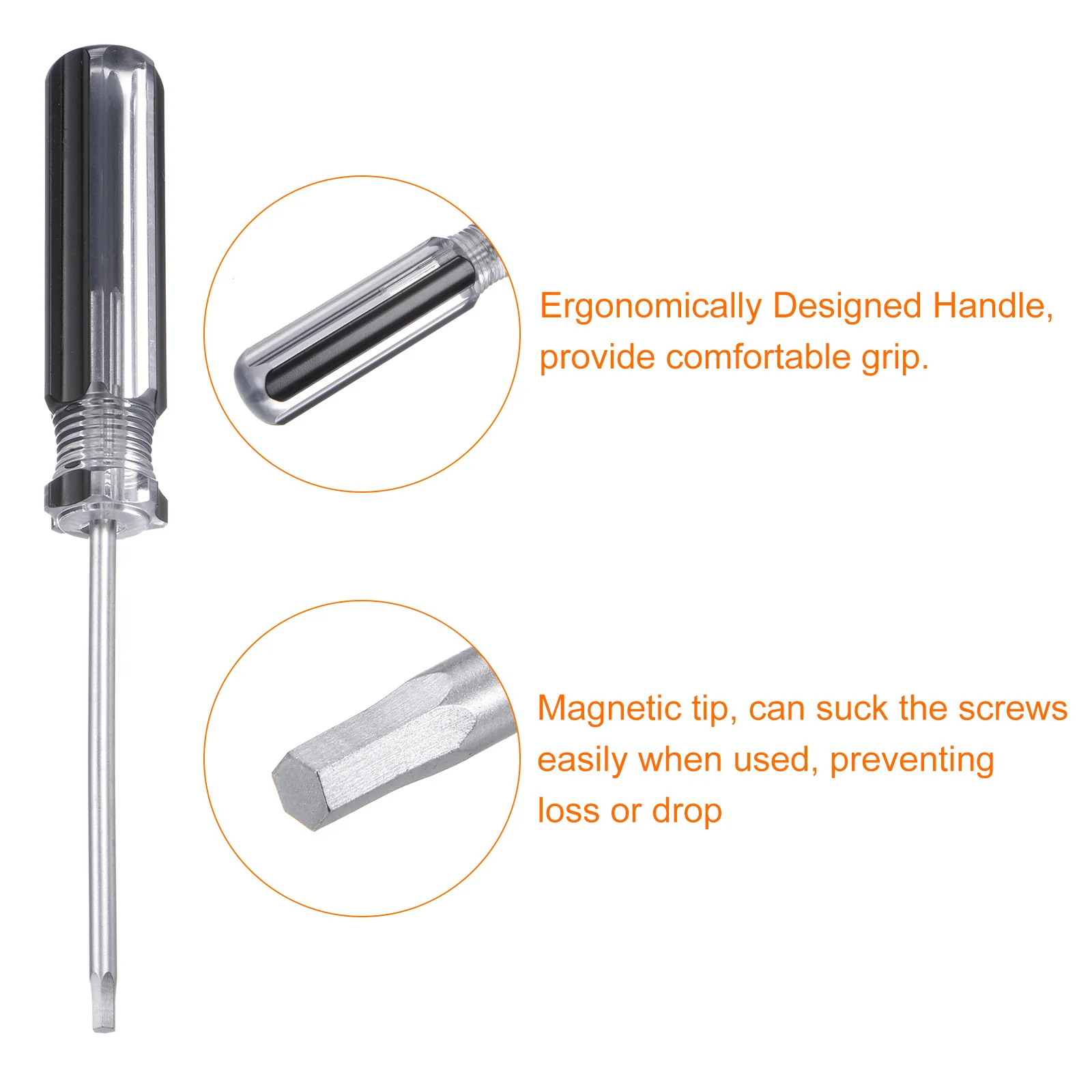 4pcs Magnetic Hex Screwdriver H1.5 H2.0 H2.5 H3.0 Hexagonal Screw Driver, Black - Image 4
