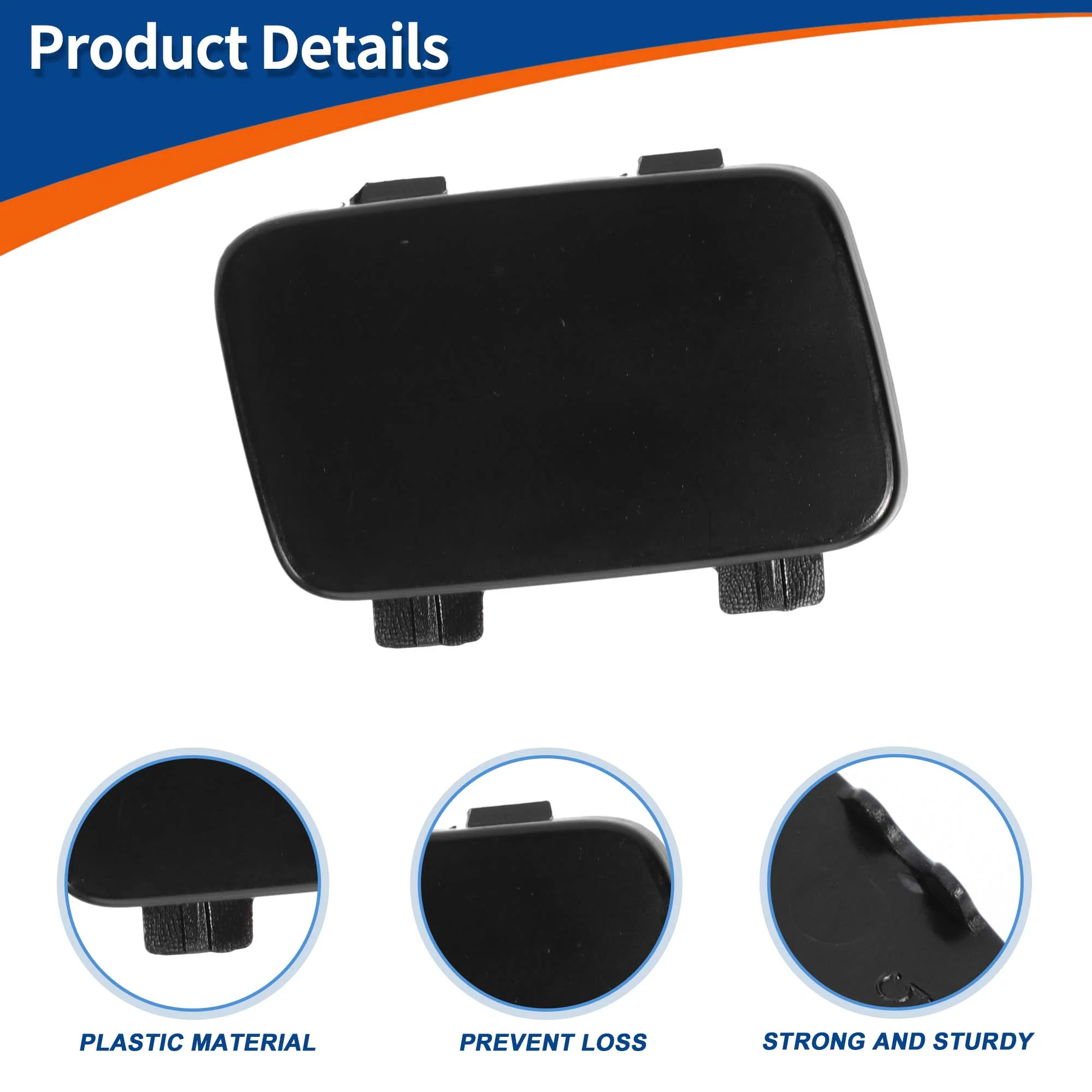Front Right Passenger Side Car Bumper Tow Hook Cover Tow Cover Cap Unpainted Fit for BMW 1 Series E81 E87 2007-2011 No.51117201202 - Pack of 1 - Image 5