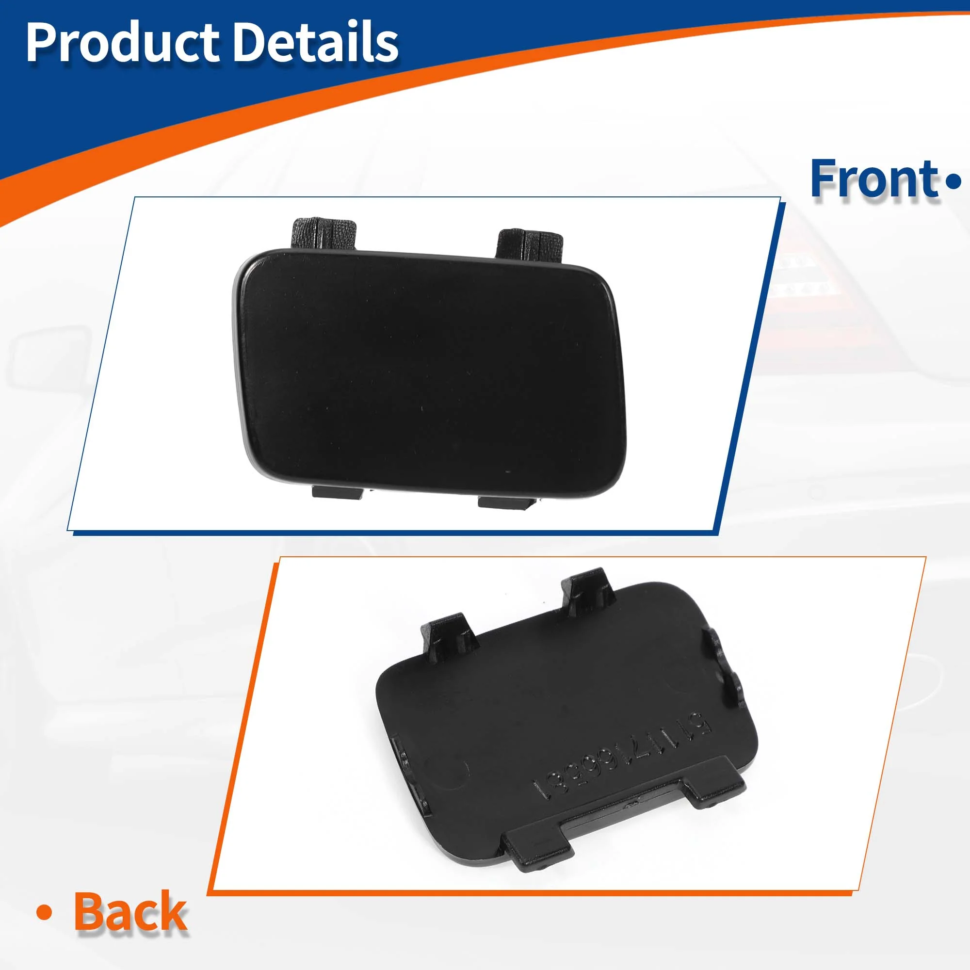 Front Right Passenger Side Car Bumper Tow Hook Cover Tow Cover Cap Unpainted Fit for BMW 1 Series E81 E87 2007-2011 No.51117201202 - Pack of 1 - Image 6