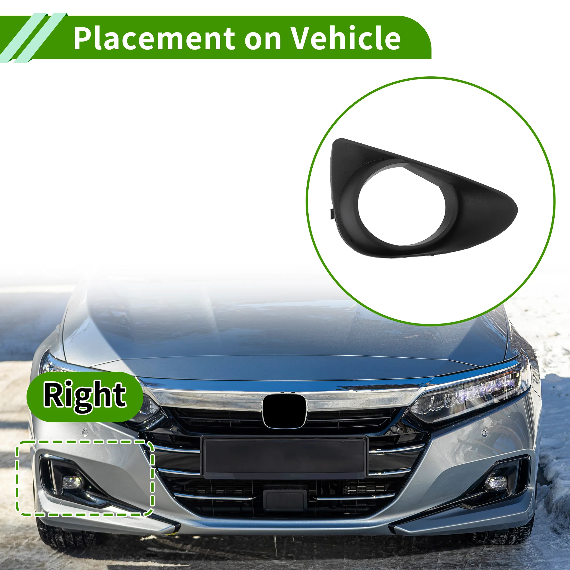 No.8148152380 Fog Light Grill for Toyota Yaris 2011-2014 Black Front Right Front Lower Bumper Fog Light Cover Inserts ABS 1 Pc - Image 4