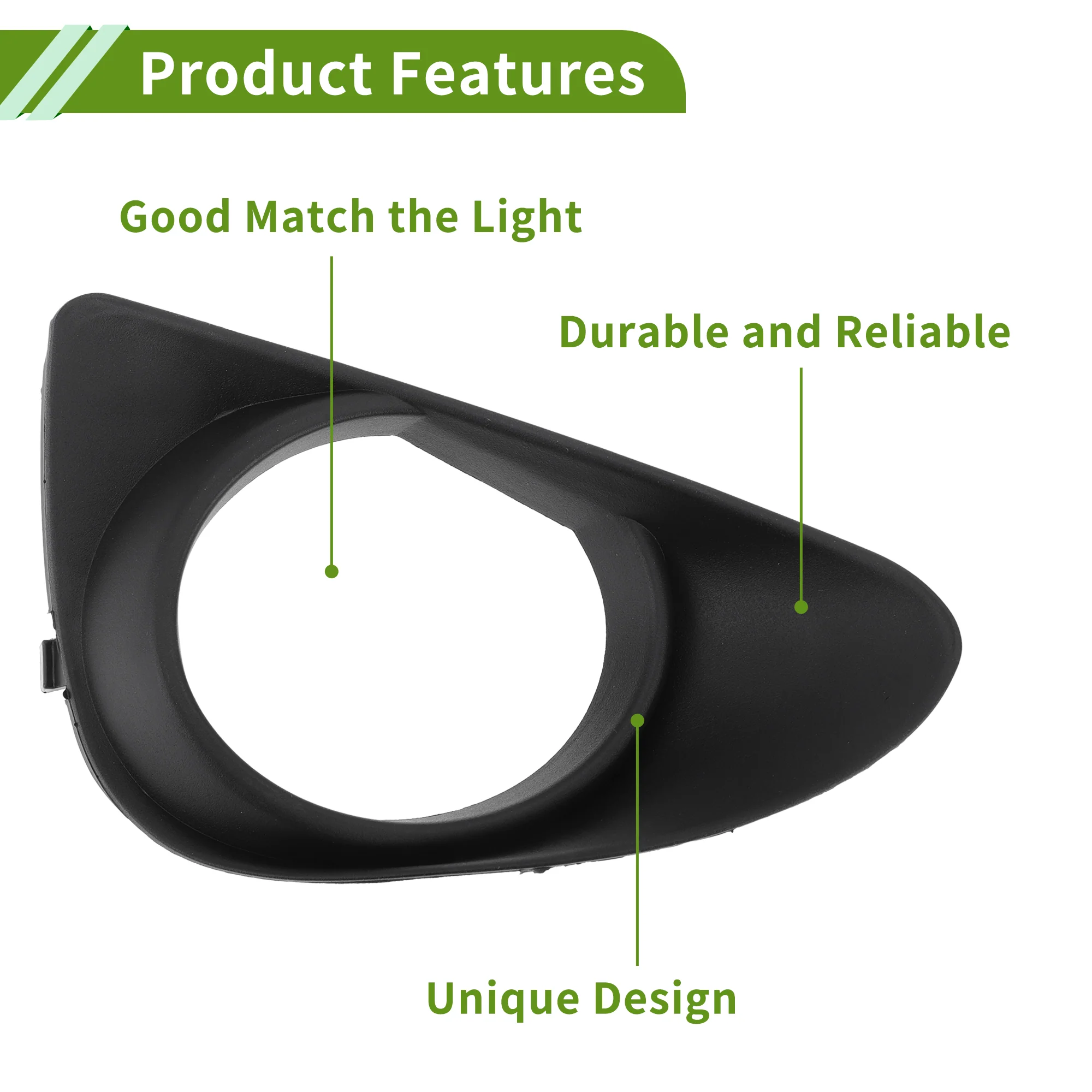 No.8148152380 Fog Light Grill for Toyota Yaris 2011-2014 Black Front Right Front Lower Bumper Fog Light Cover Inserts ABS 1 Pc - Image 7