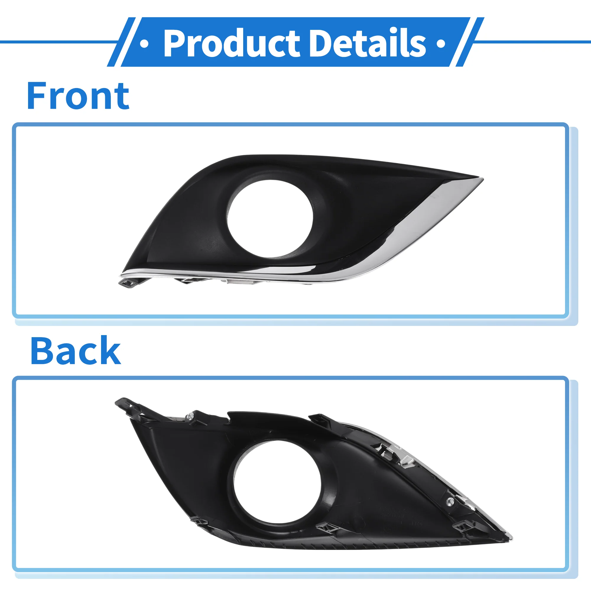 Front Right Fog Light Grill No.622566W80A for Nissan Versa 2015-2018 - Image 5