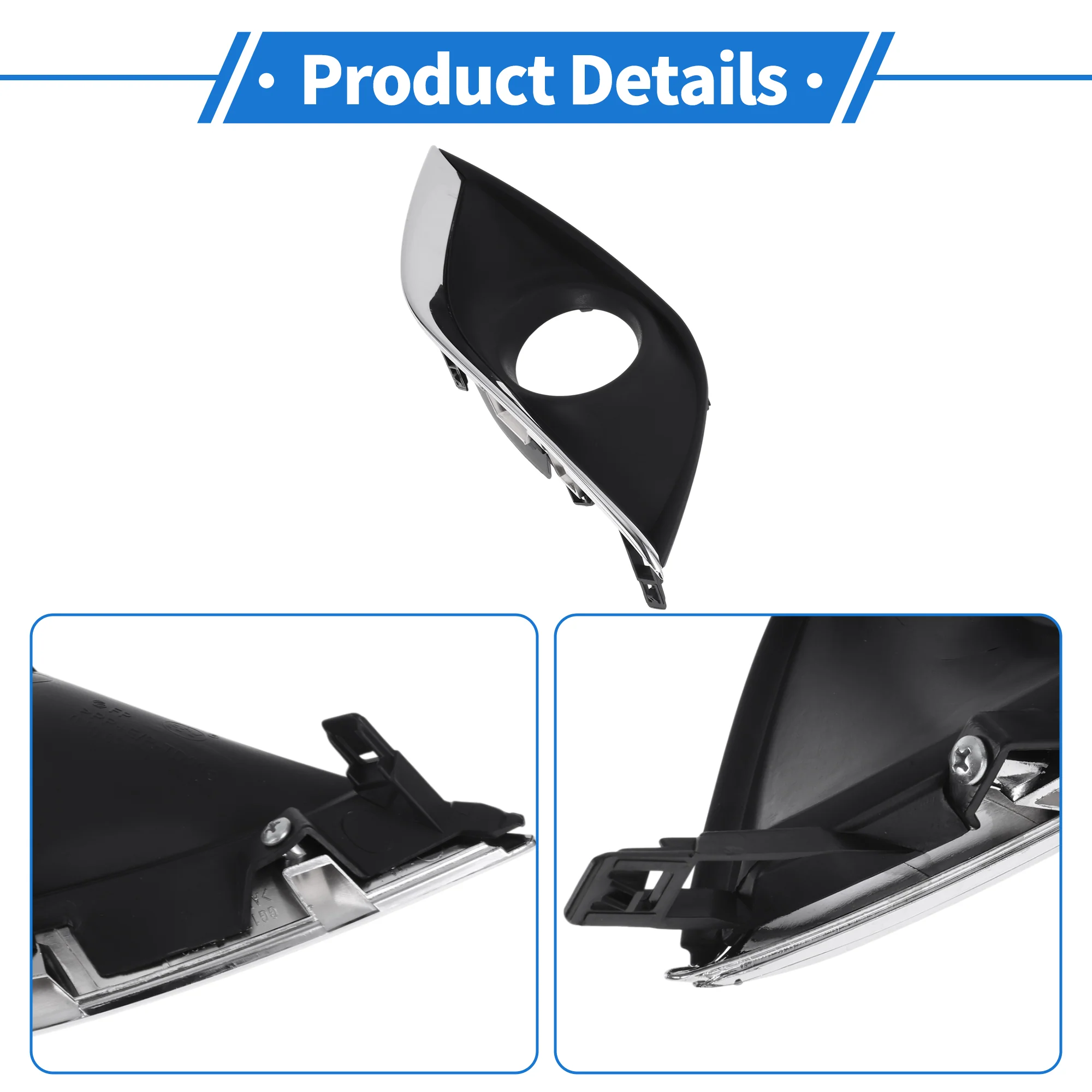 Front Left Fog Light Grill No.622576W80A for Nissan Versa 2015-2018 - Image 4