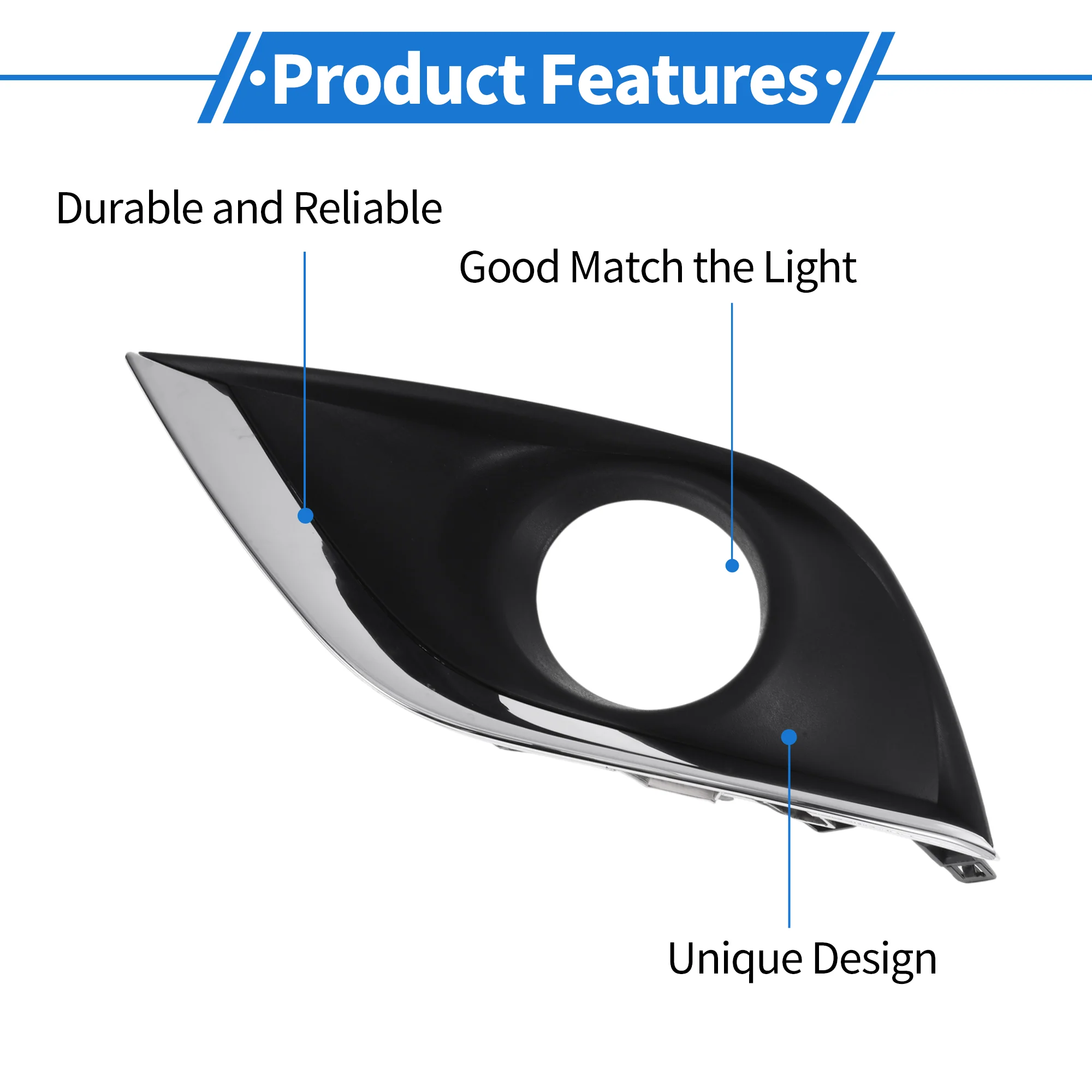 Front Left Fog Light Grill No.622576W80A for Nissan Versa 2015-2018 - Image 6