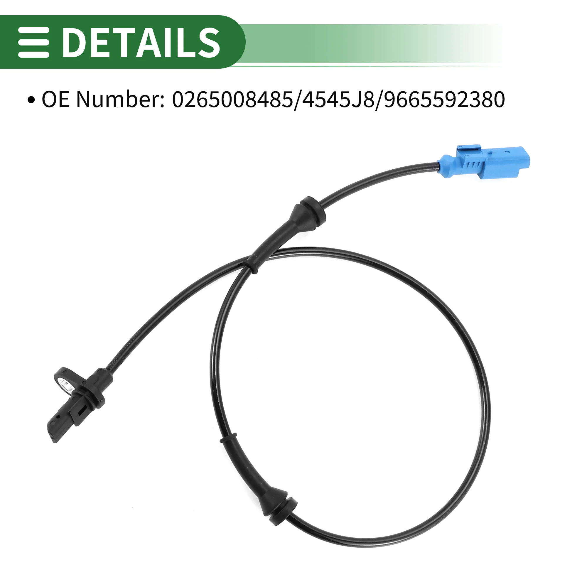 ABS Wheel Speed Sensor ABS Sensor Anti-lock Braking System Sensor for Citroen C-Elysee C3 Picasso 207 208 301 2009-2014 No.0265008485 Rear Left Right - Image 6