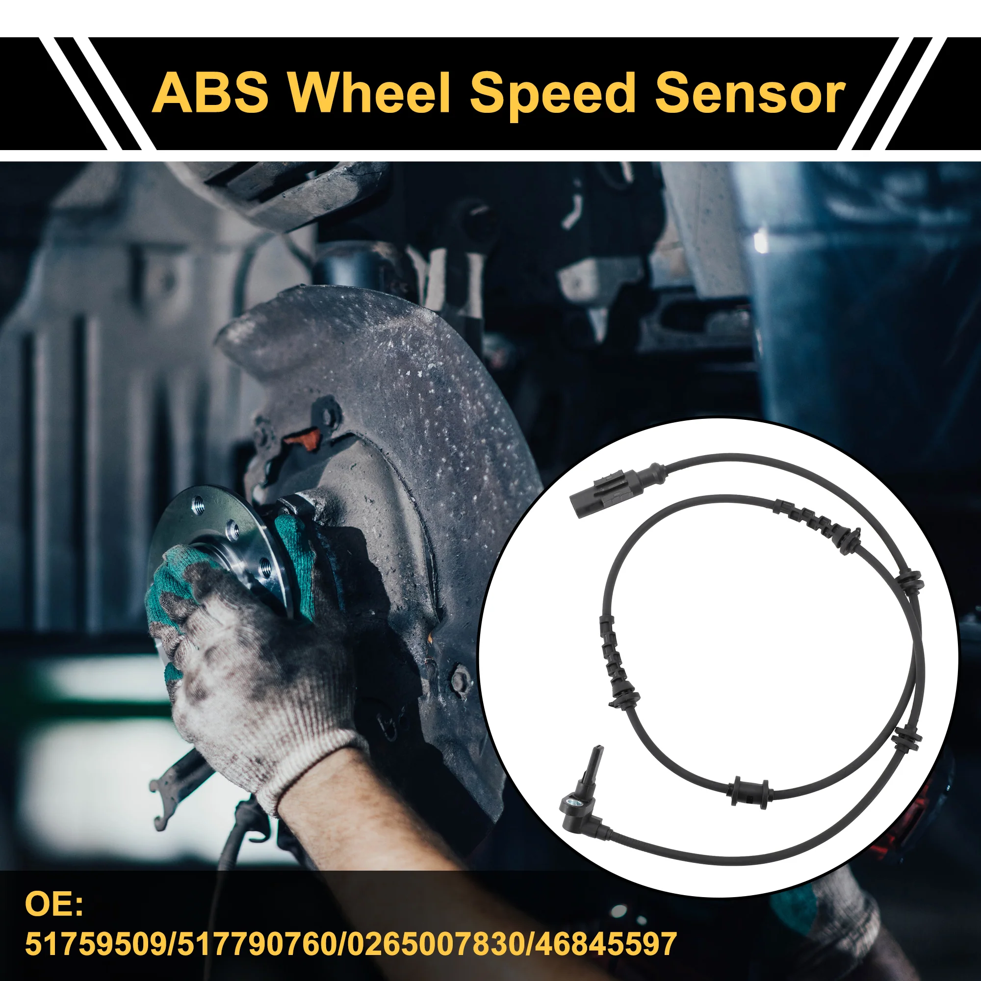 ABS Wheel Speed Sensor Front Left Right ABS Sensor Anti-lock Braking System Sensor No.51759509/517790760 for Fiat Idea 2003-2012 - Image 3