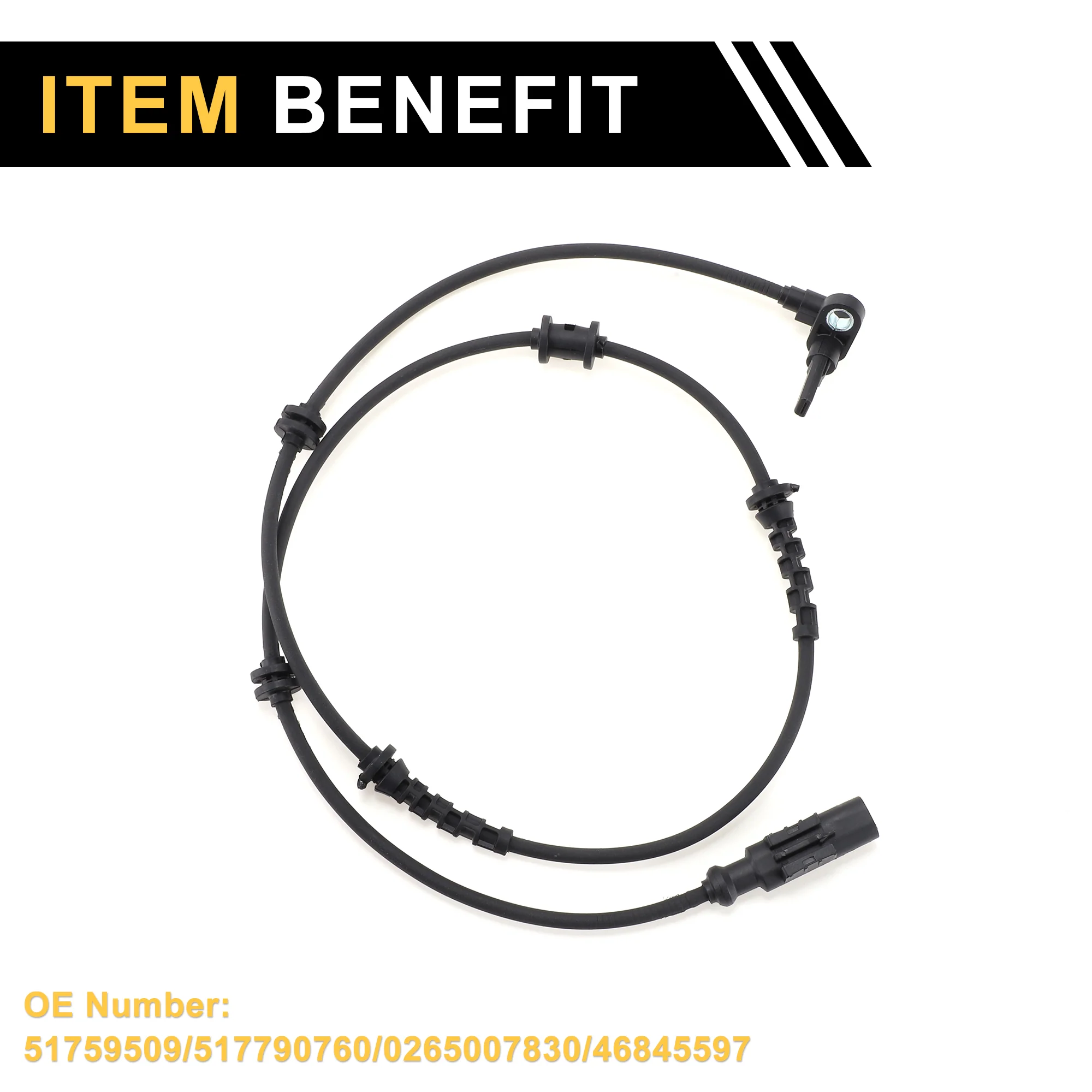 ABS Wheel Speed Sensor Front Left Right ABS Sensor Anti-lock Braking System Sensor No.51759509/517790760 for Fiat Idea 2003-2012 - Image 6