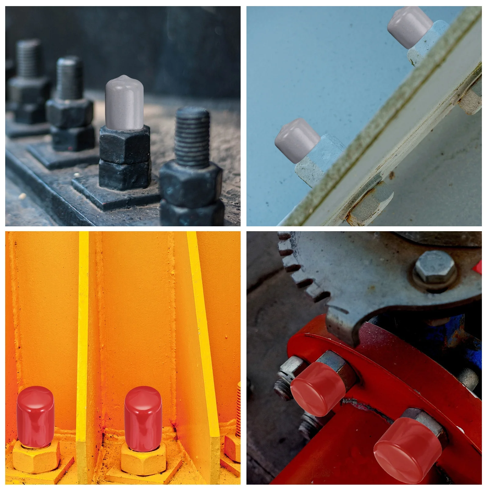 Uxcell 5pcs Rubber End Caps 34mm PVC Tube Bolt Cap Cover Screw Thread Protectors Clear - Image 6