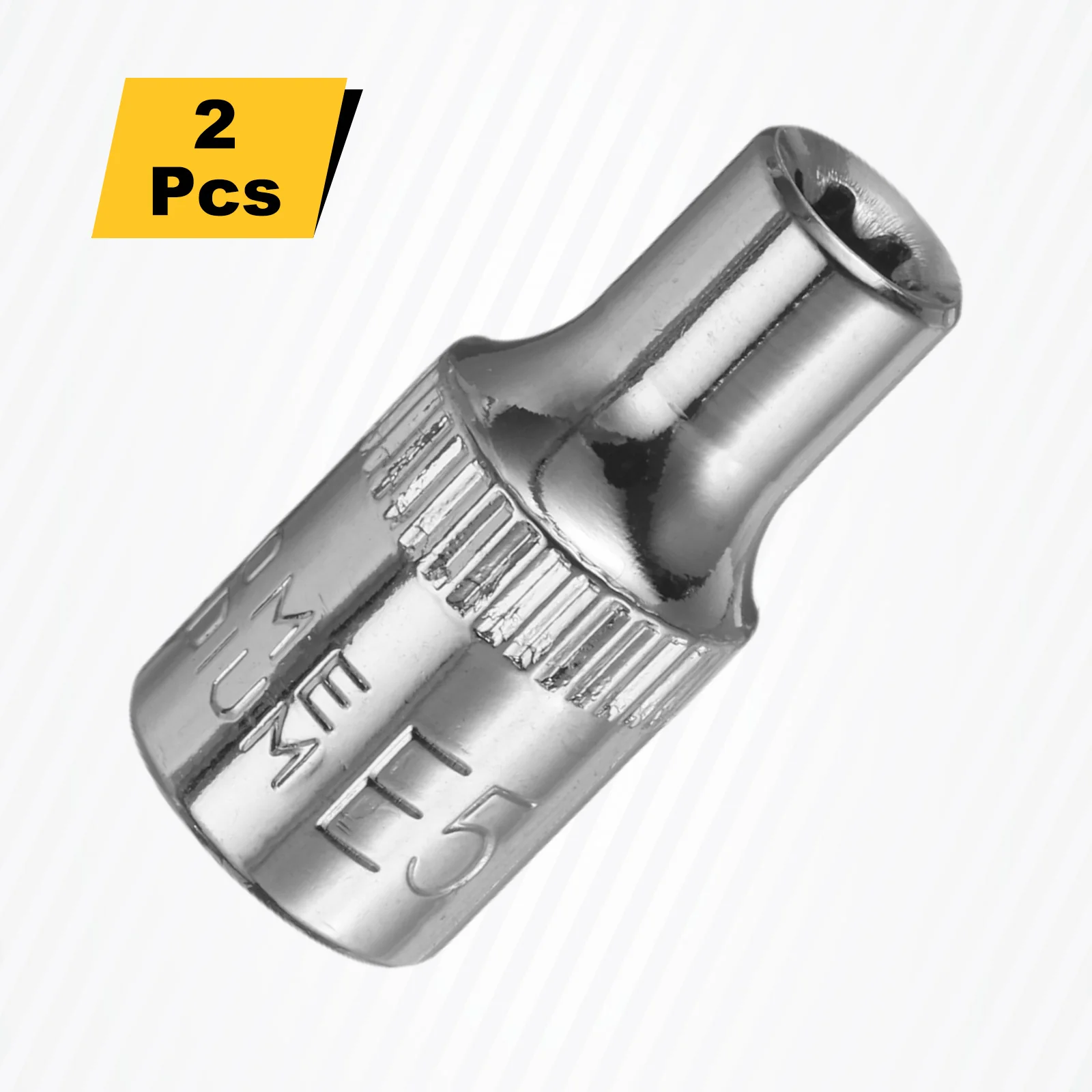 2pcs E-Torx Socket 1/4" Drive E5 External Torx Deep Socket 1" Star Sockets - Image 3