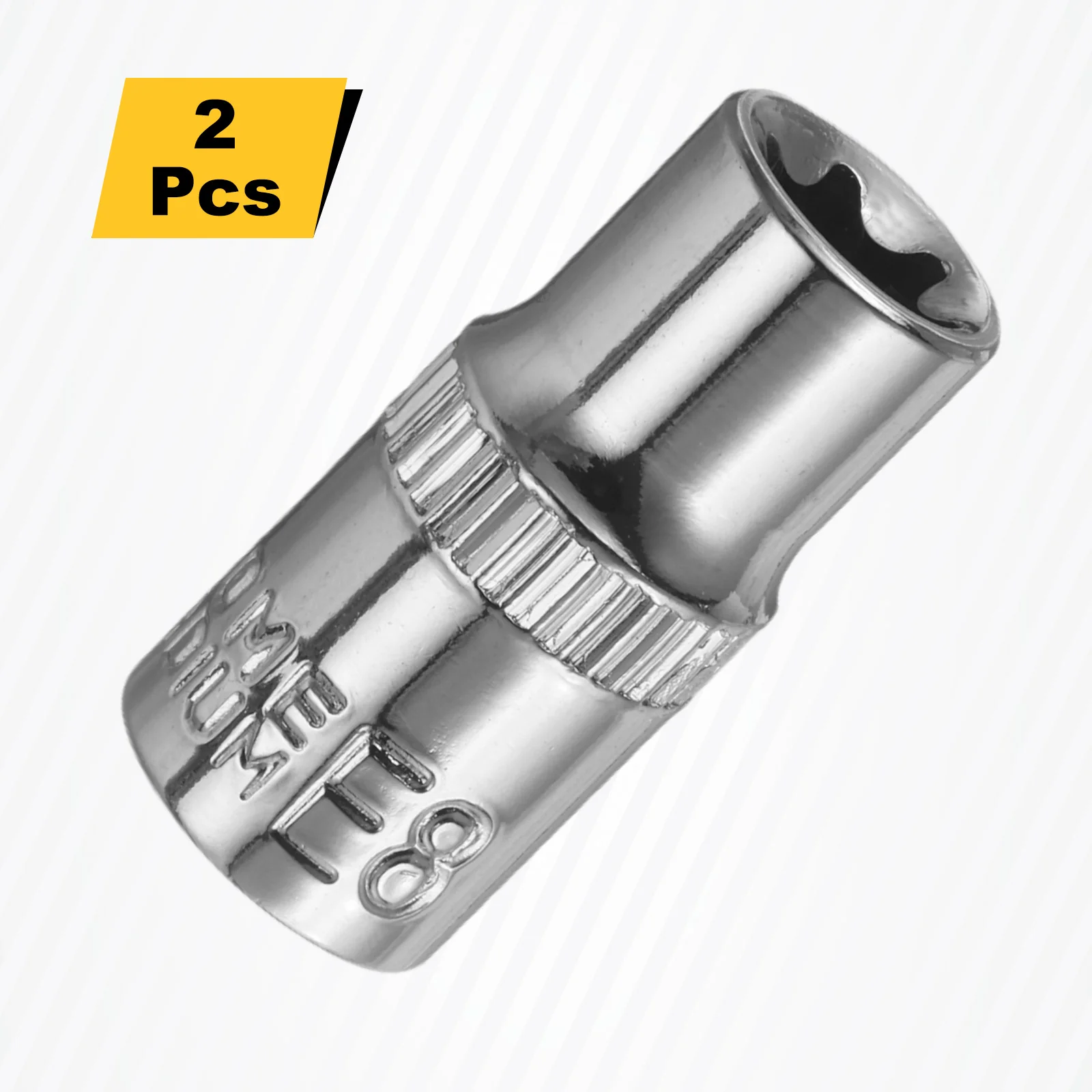 2pcs E-Torx Socket 1/4" Drive E8 External Torx Deep Socket 1" Star Sockets - Image 3