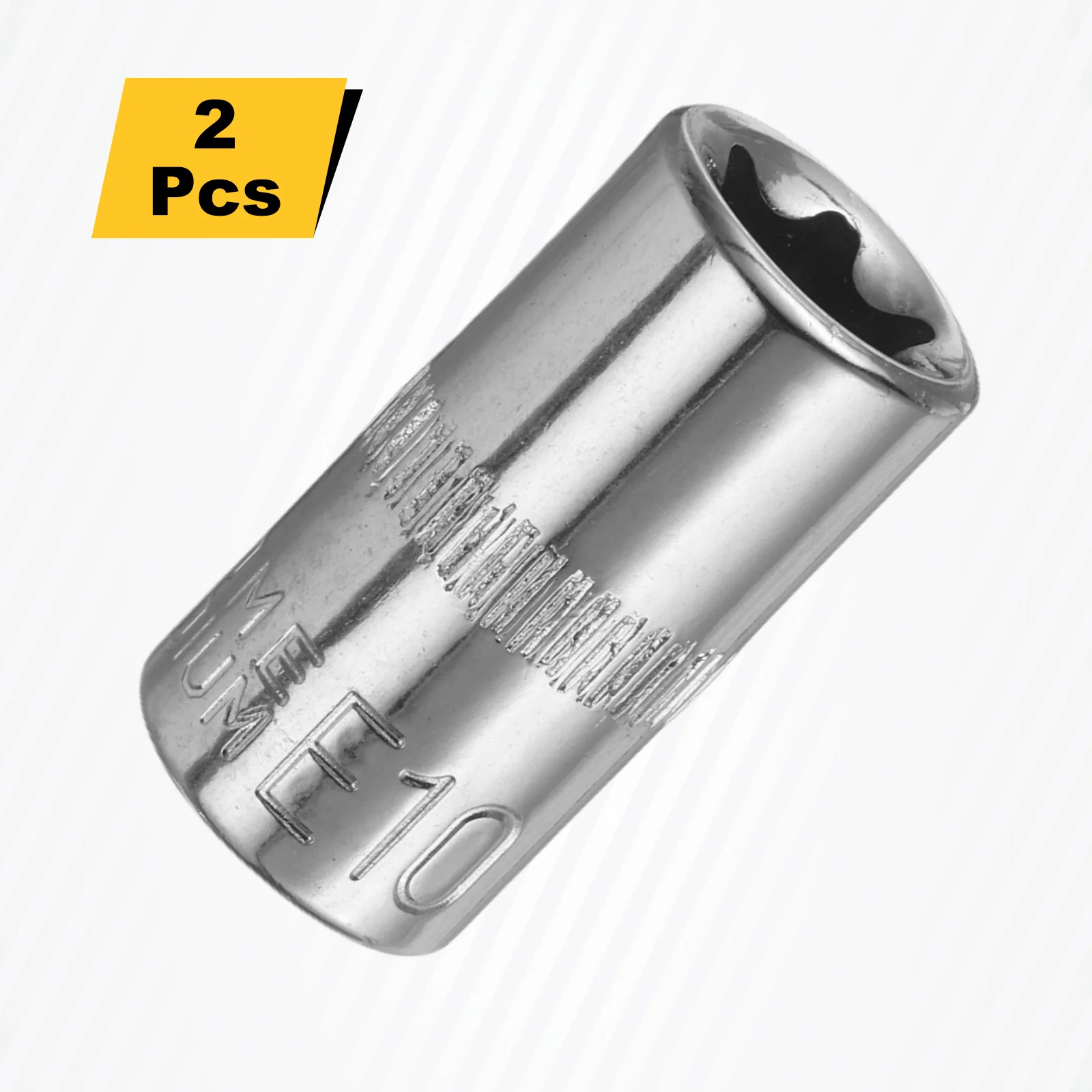 2pcs E-Torx Socket 1/4" Drive E10 External Torx Deep Socket 1" Star Sockets - Image 3