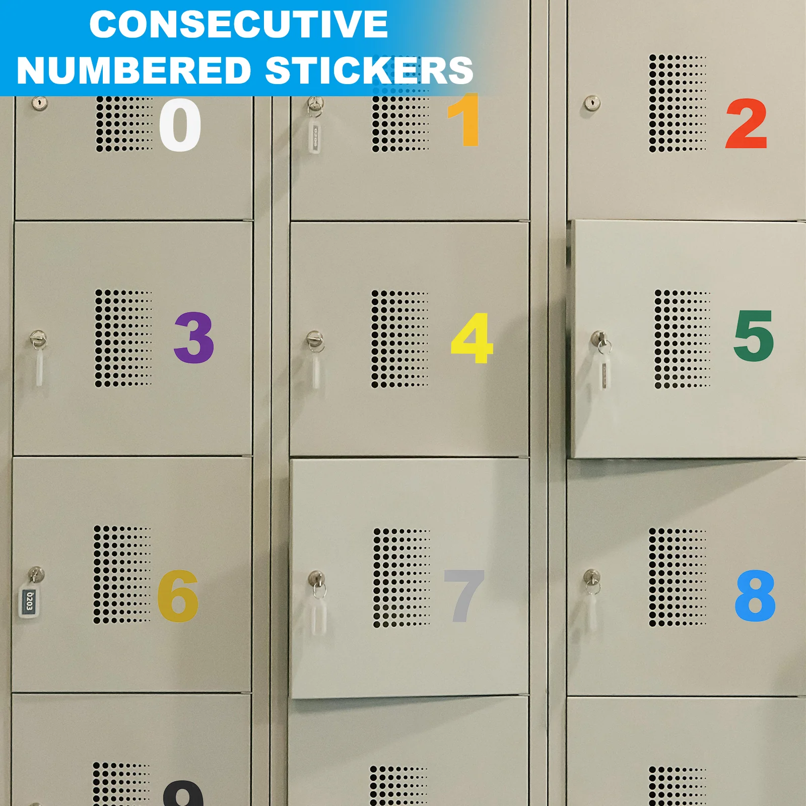 3" Reflective Number Stickers 0-9, 2Set Mailbox Number Decals, White - Image 4