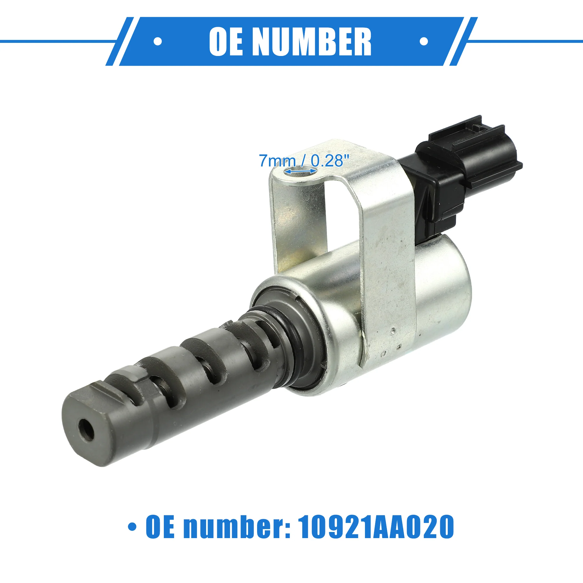 Variable Valve Timing Solenoid Compatible for Subaru Baja Turbo 2.5L H4 - Gas 2004-2006, Durable Metal Silver Tone Control VVT Solenoid Valve - Image 7