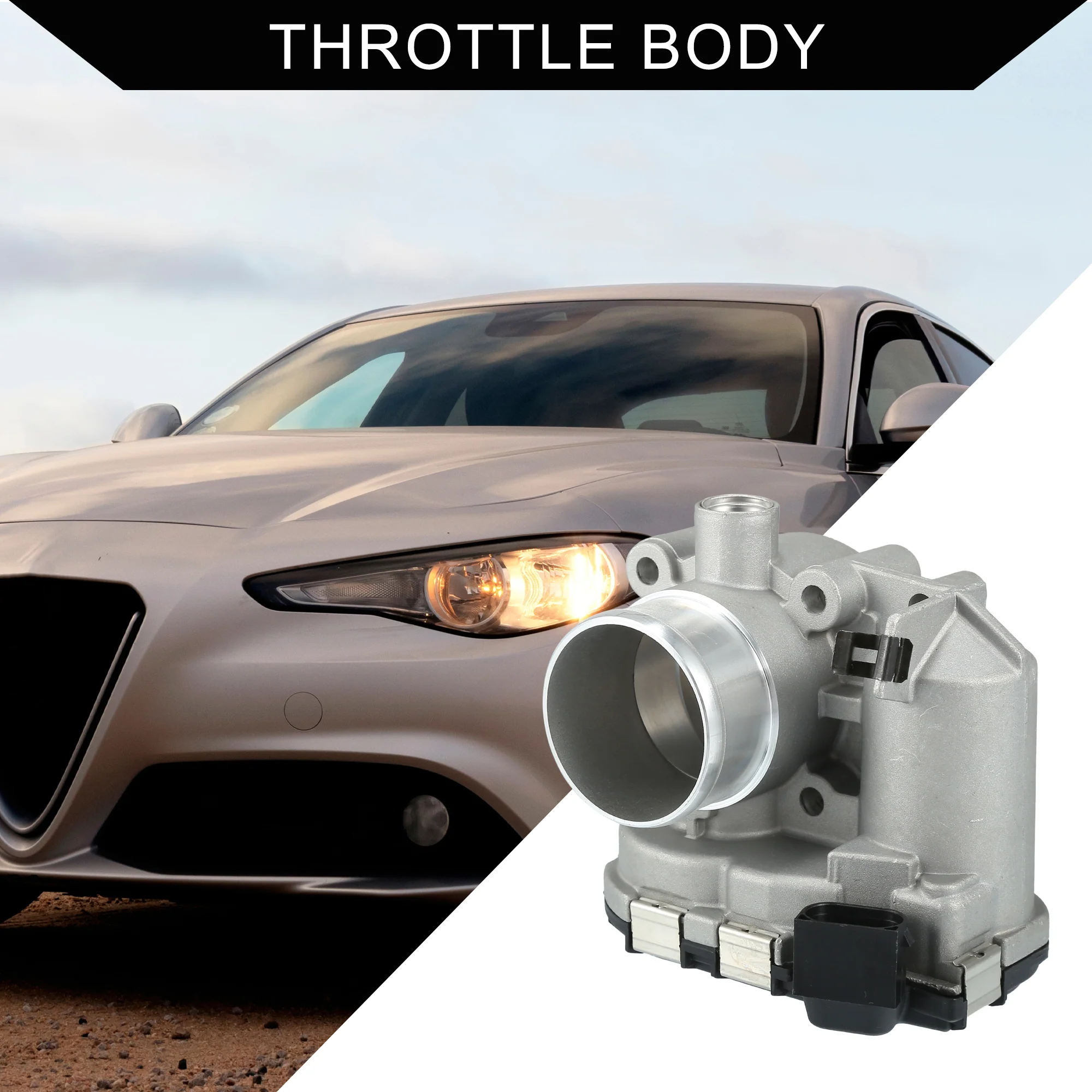 No.55187316 Throttle Body Assembly for ALFA ROMEO - X6 ALFA MITO 2008-2011 / Throttle Body Actuator / Durable Aluminum Alloy / 1Pcs Silver Tone - Image 4