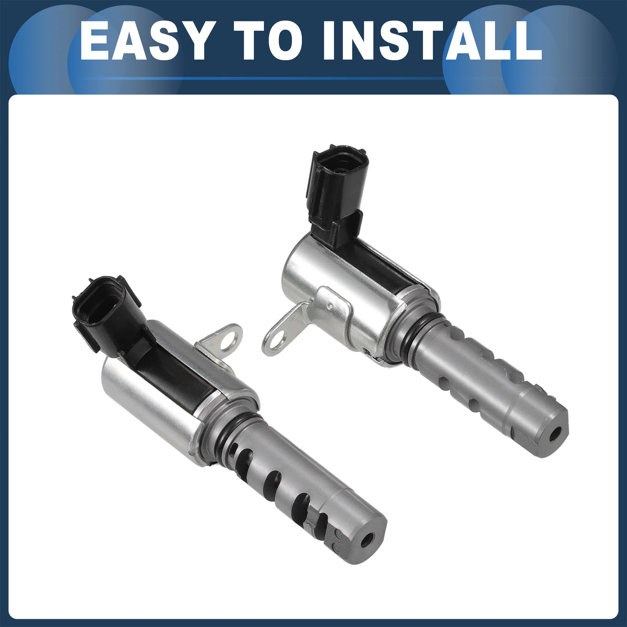 Engine Variable Valve Timing VVT Solenoid, Car Engine Camshaft Oil Control Valve No.1534020010/1533020010 for LEXUS ES300 1999-2003 Silver Tone, 2 Pcs - Image 5