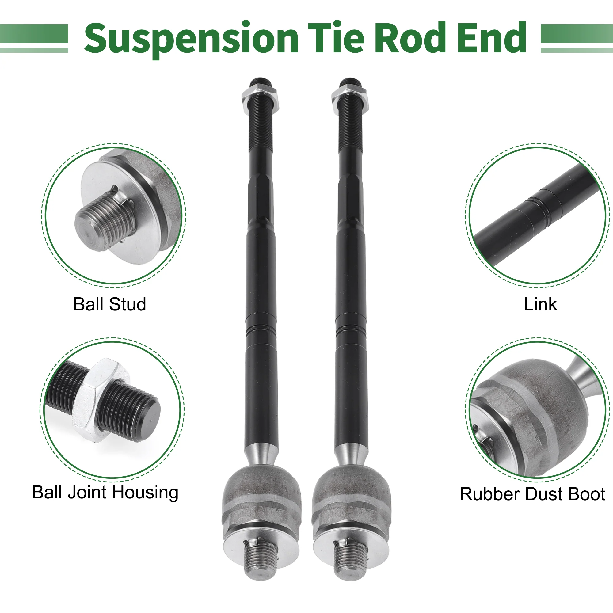 6 Pcs Front Suspension Kit Inner Outer Tie Rod Ends Front Sway Bar Link for Dodge Dart 2013-2016 No.K750691/EV801132/ES801129 - Image 7